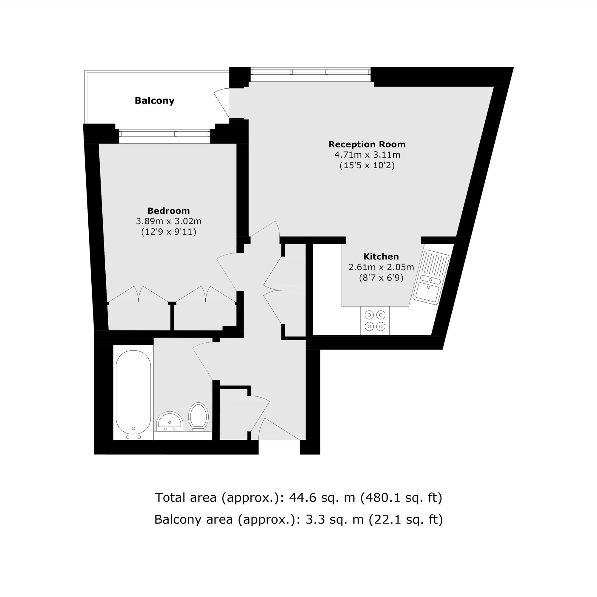 Flat 4, 46, Clarence Avenue, London floorplan