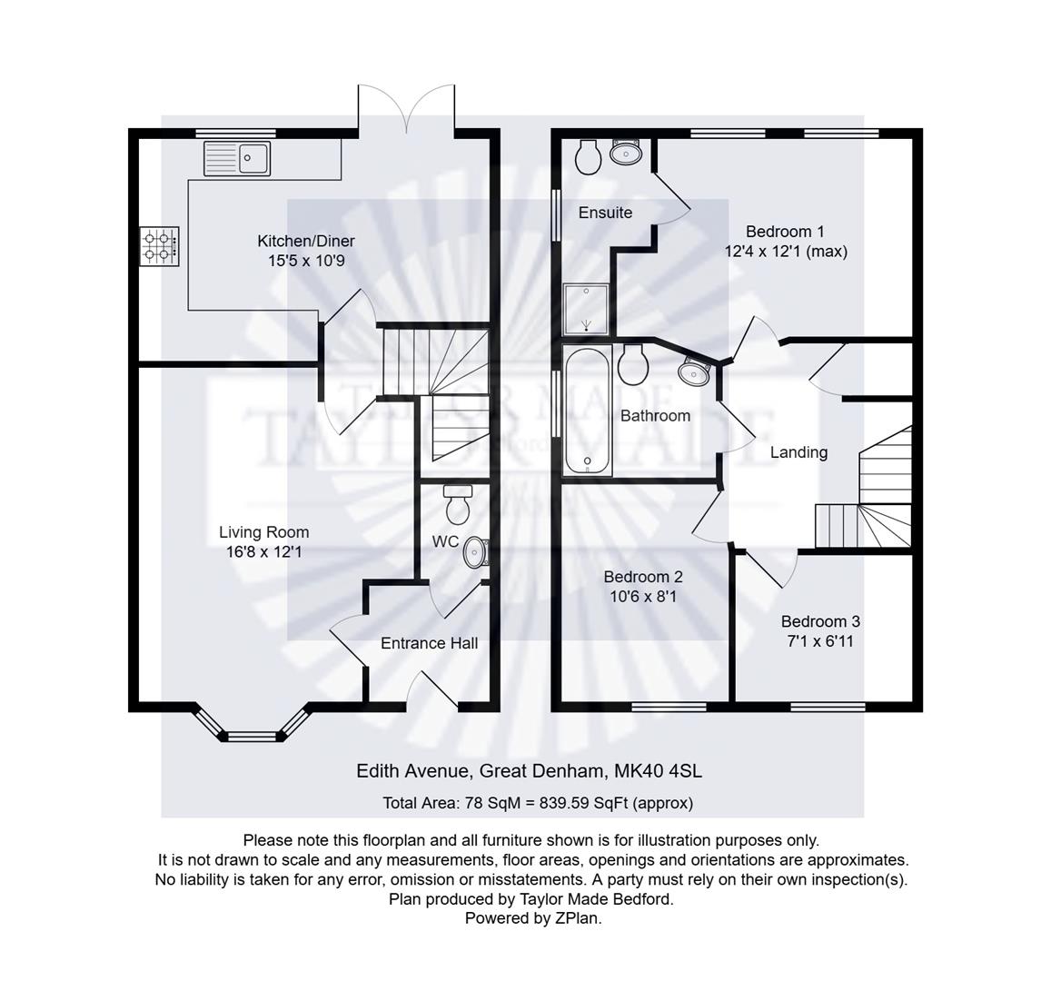 27, Edith Avenue, Bedford floorplan