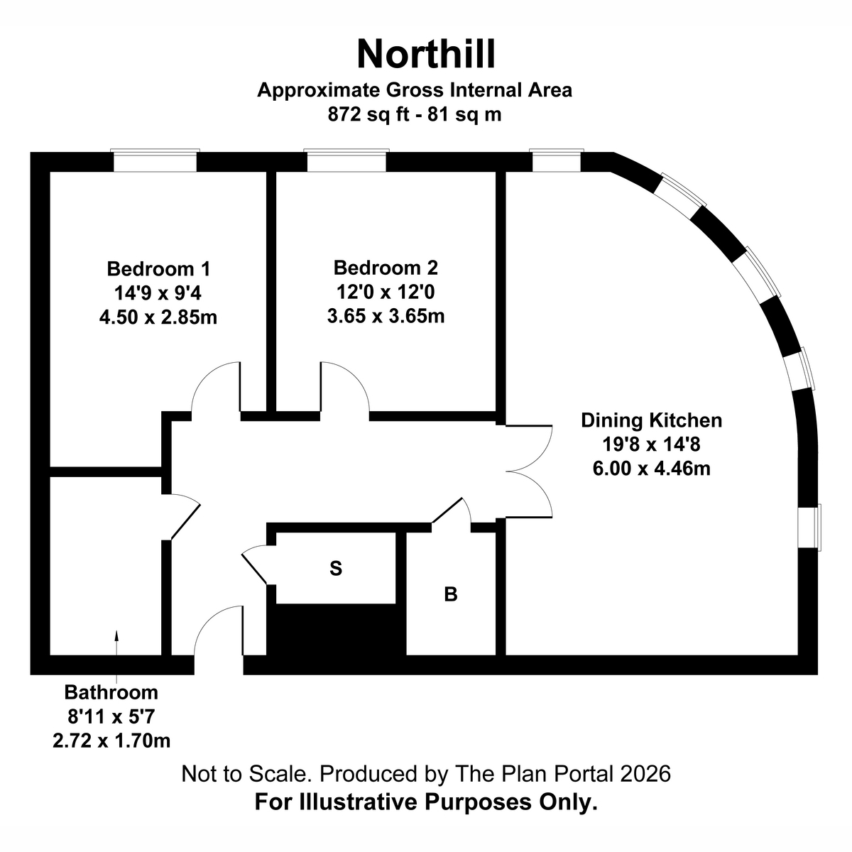 Flat 2709, 65, Furness Quay, Salford floorplan