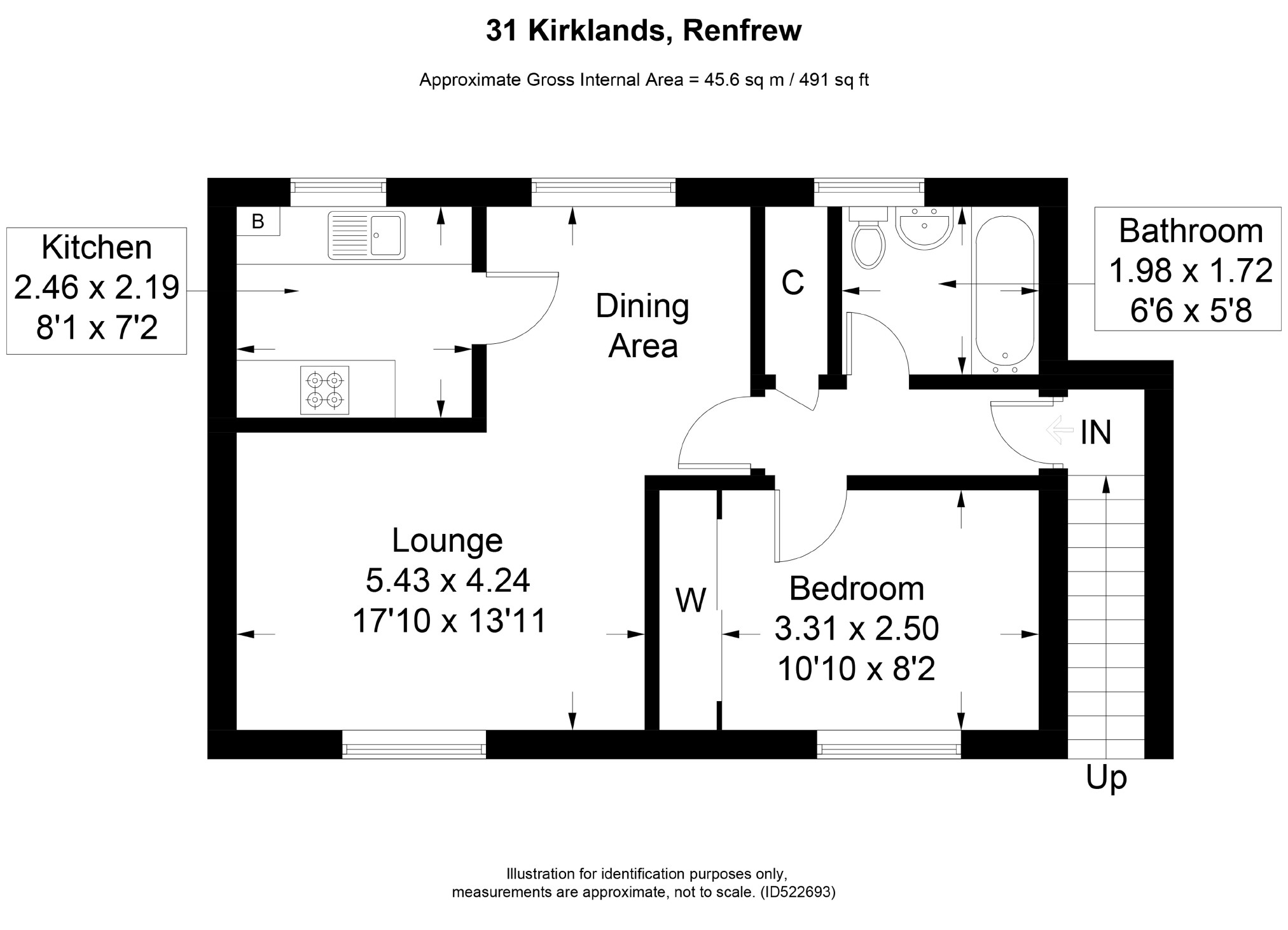 1 Bedrooms Flat for sale in Kirklands, Renfrew PA4