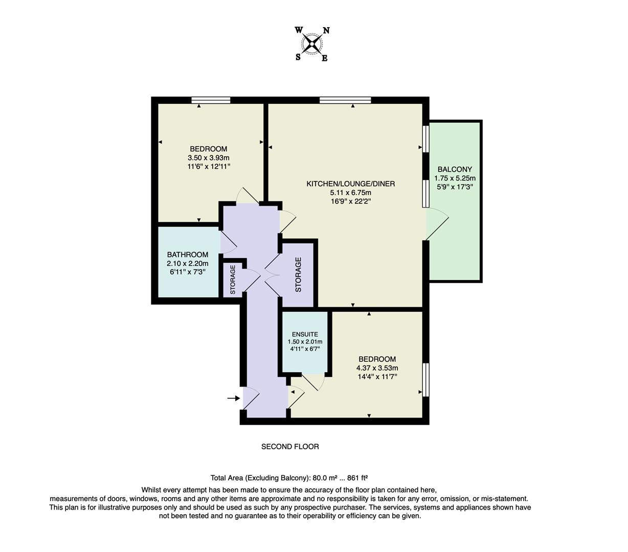 5 Fairlie House, 76, Brunner Road, Walthamstow floorplan