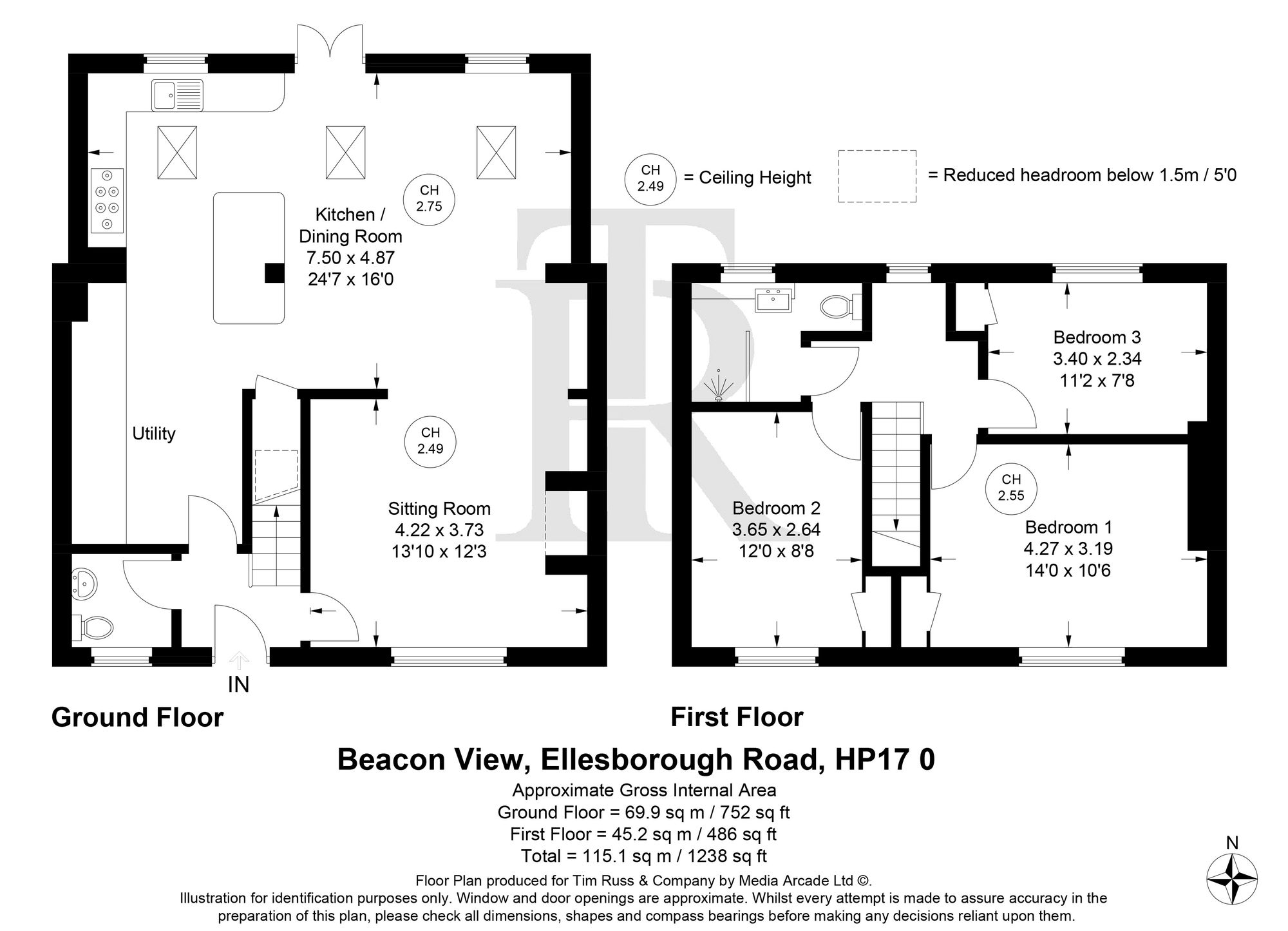 2 Beacon View Ellesborough Road, Aylesbury floorplan