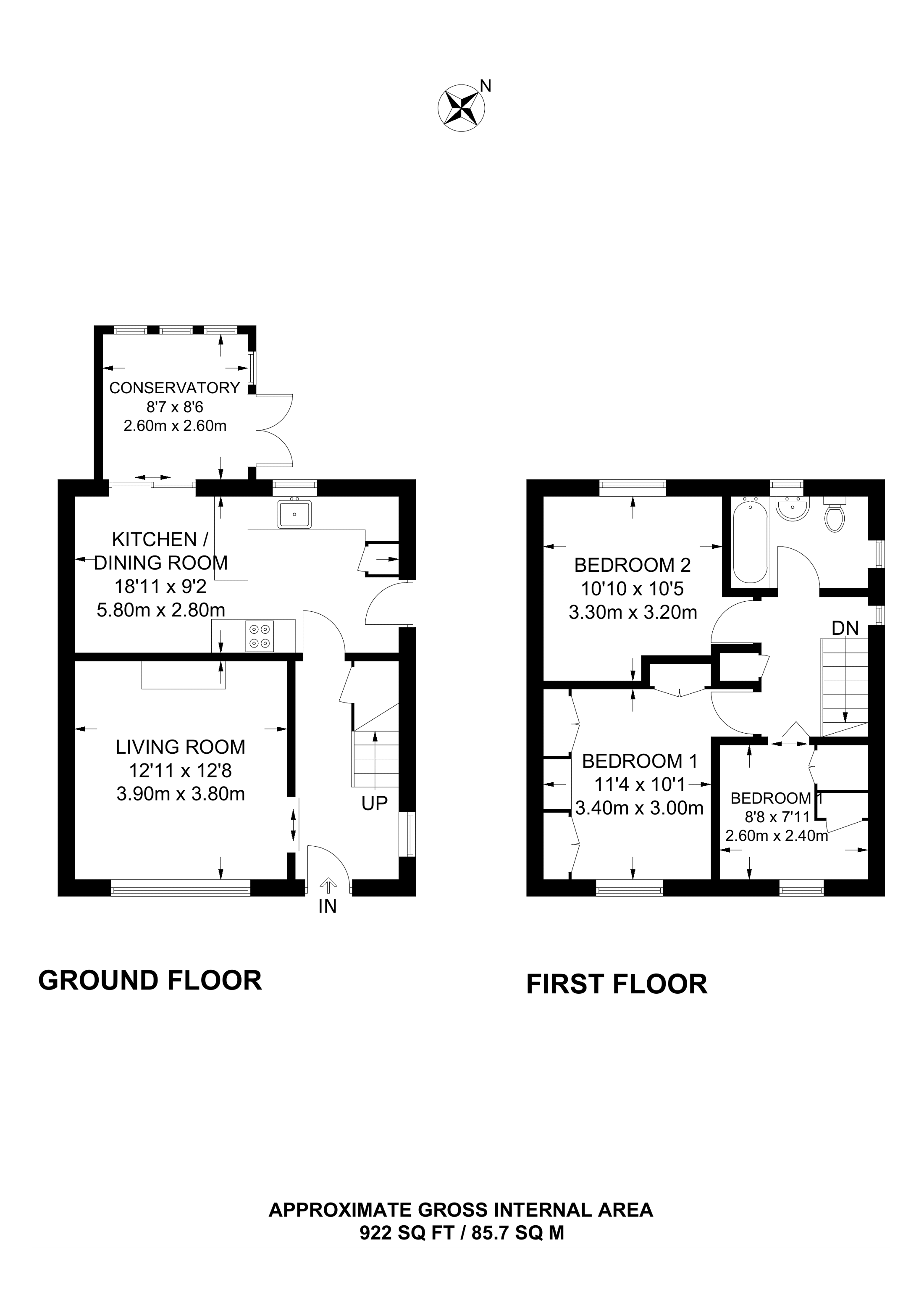 3 Bedrooms Semi-detached house for sale in Portway, Bisley GU24