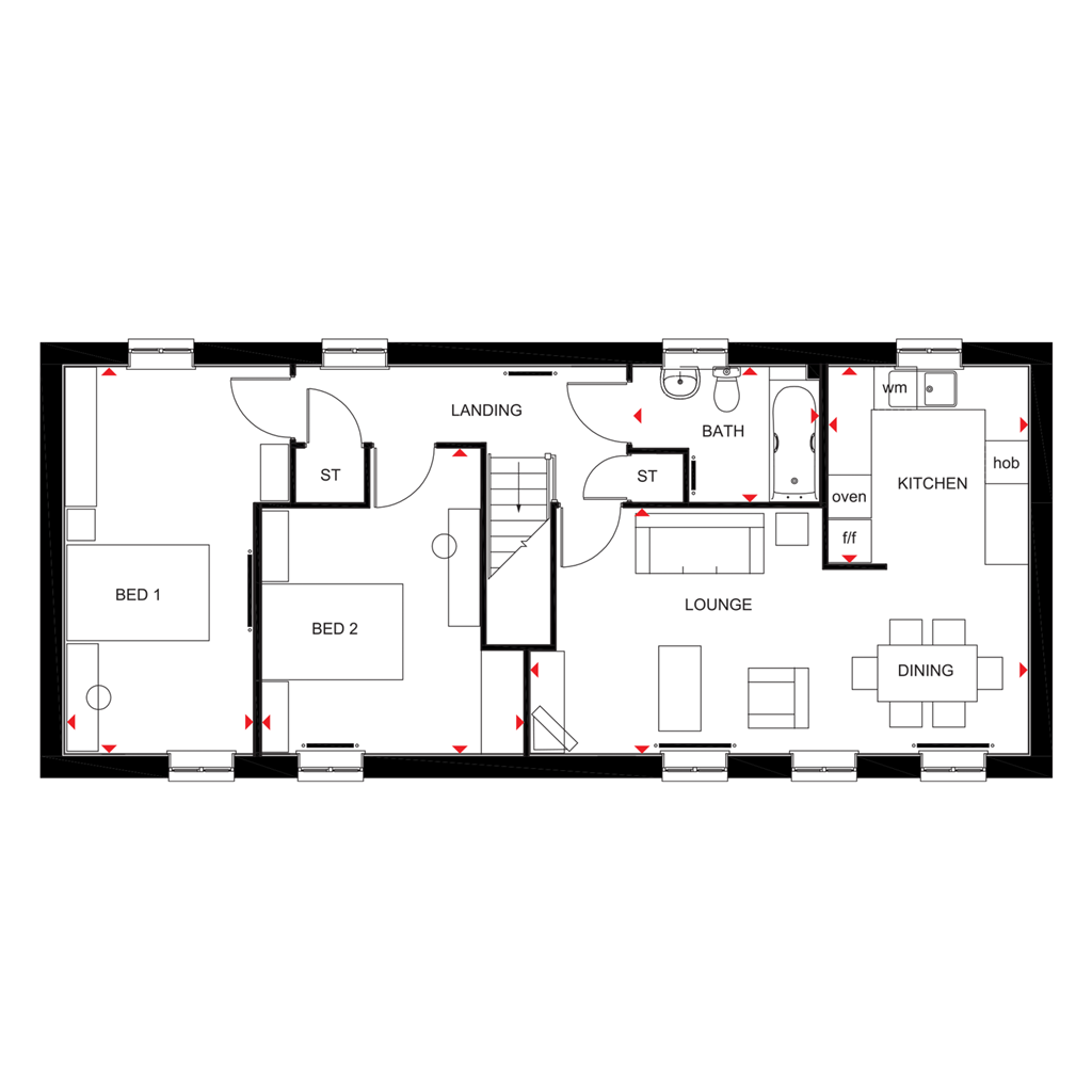 "Madeley" at Carters Lane, Kiln Farm, Milton Keynes MK11, 2 bedroom