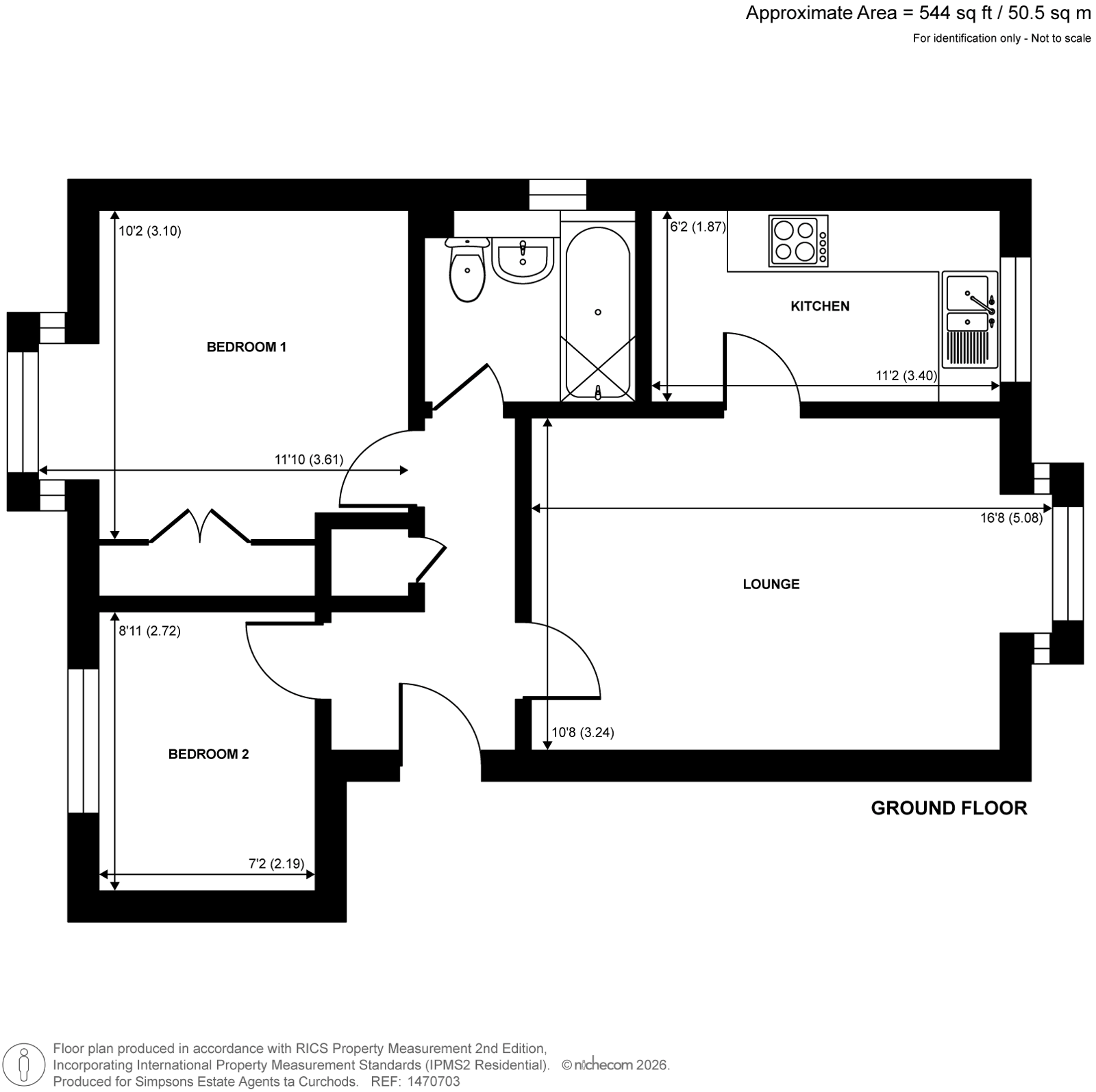 12 Dukes Court,,, Brighton Road, Addlestone floorplan