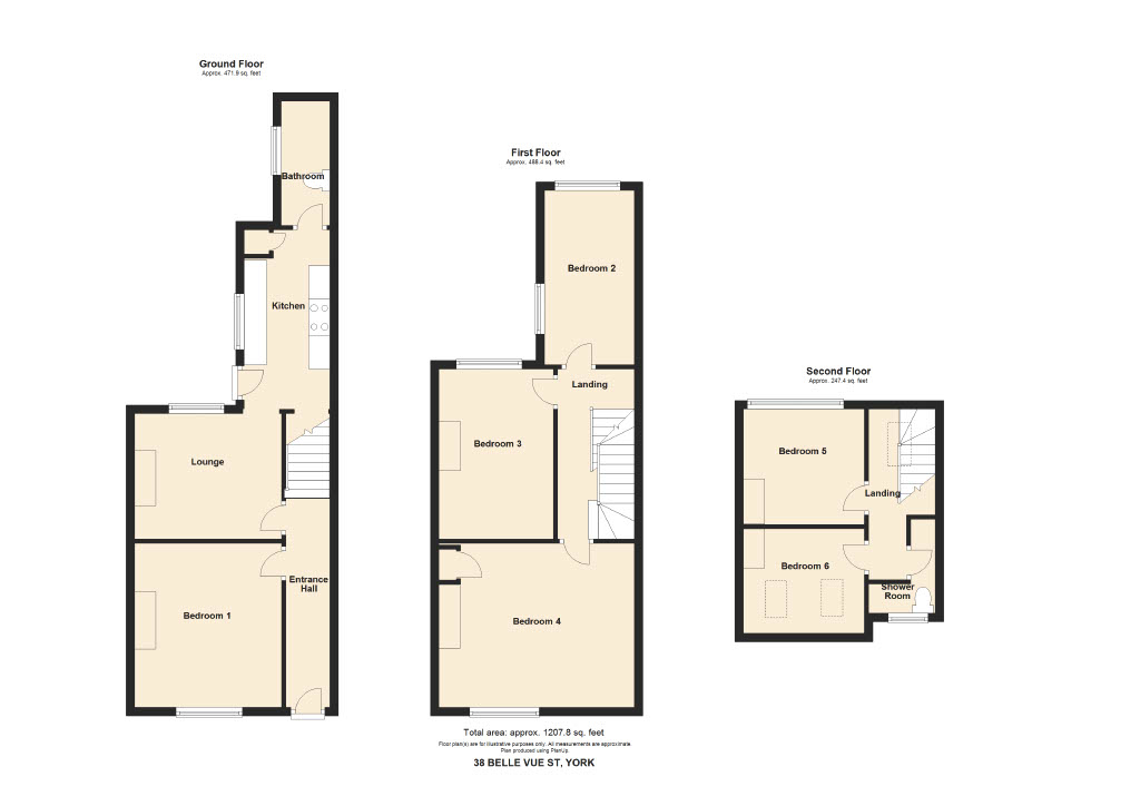 38, Belle Vue Street, York floorplan