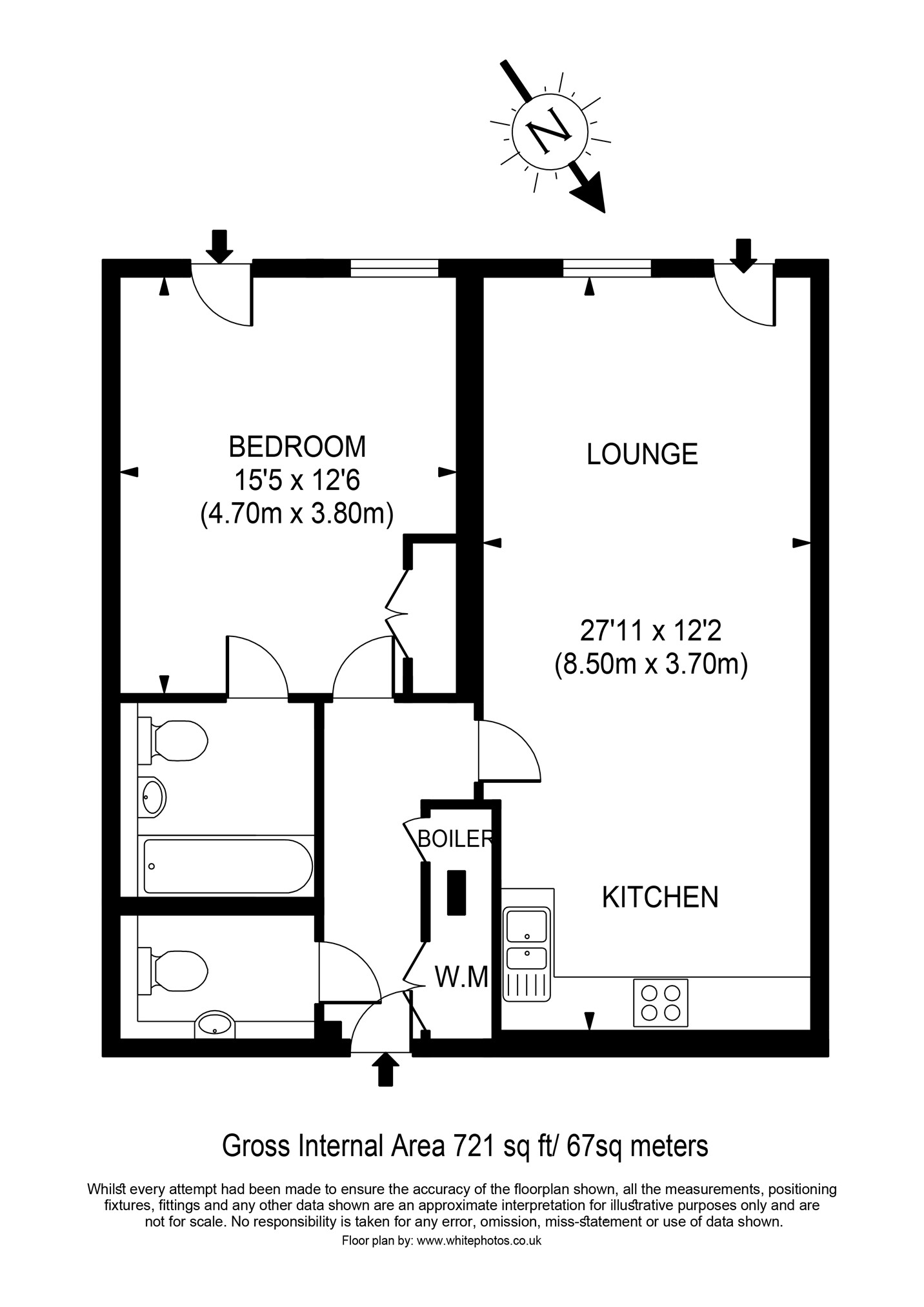 1 Bedrooms Flat to rent in Highbury Stadium Square, London N5