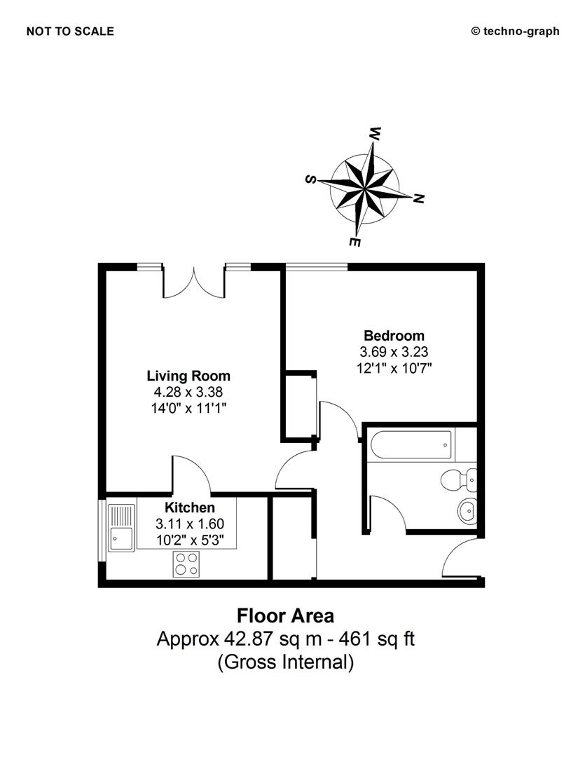 Flat Two Church Views, Cookham Road, Maidenhead floorplan