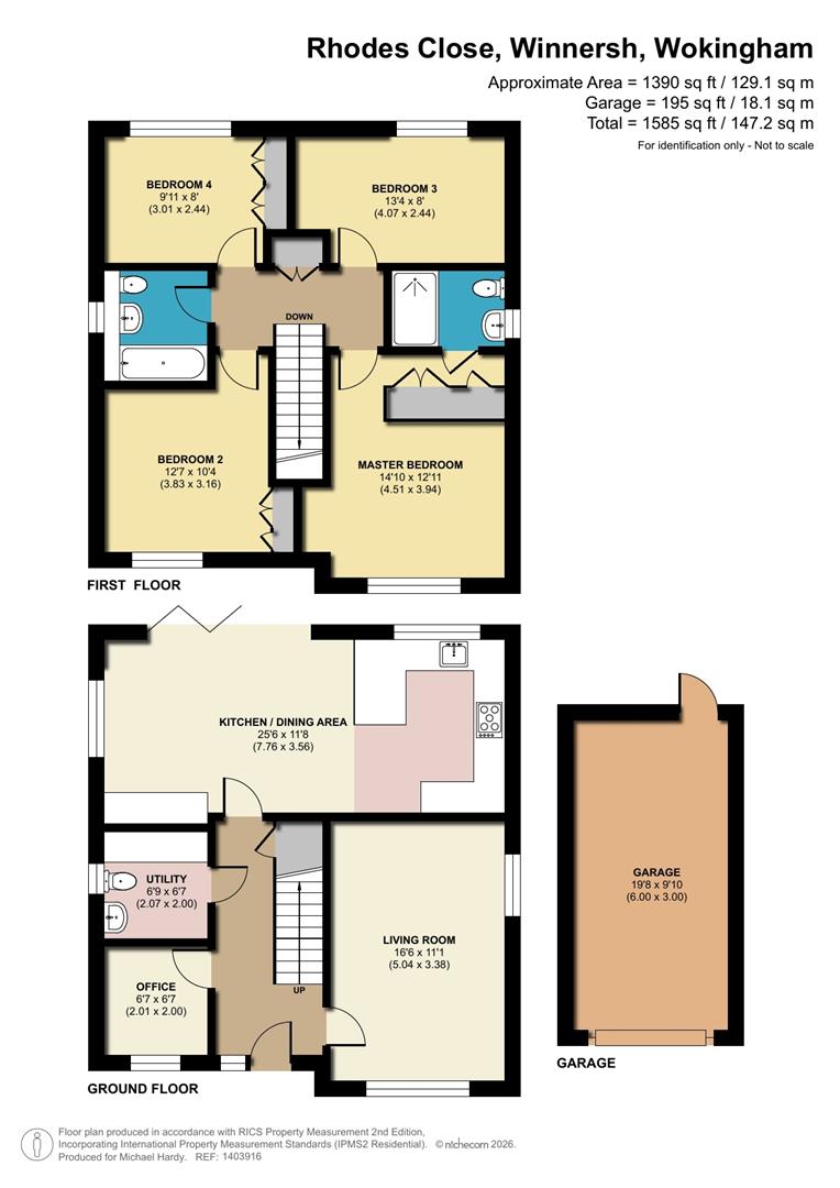 4, Rhodes Close, Winnersh floorplan