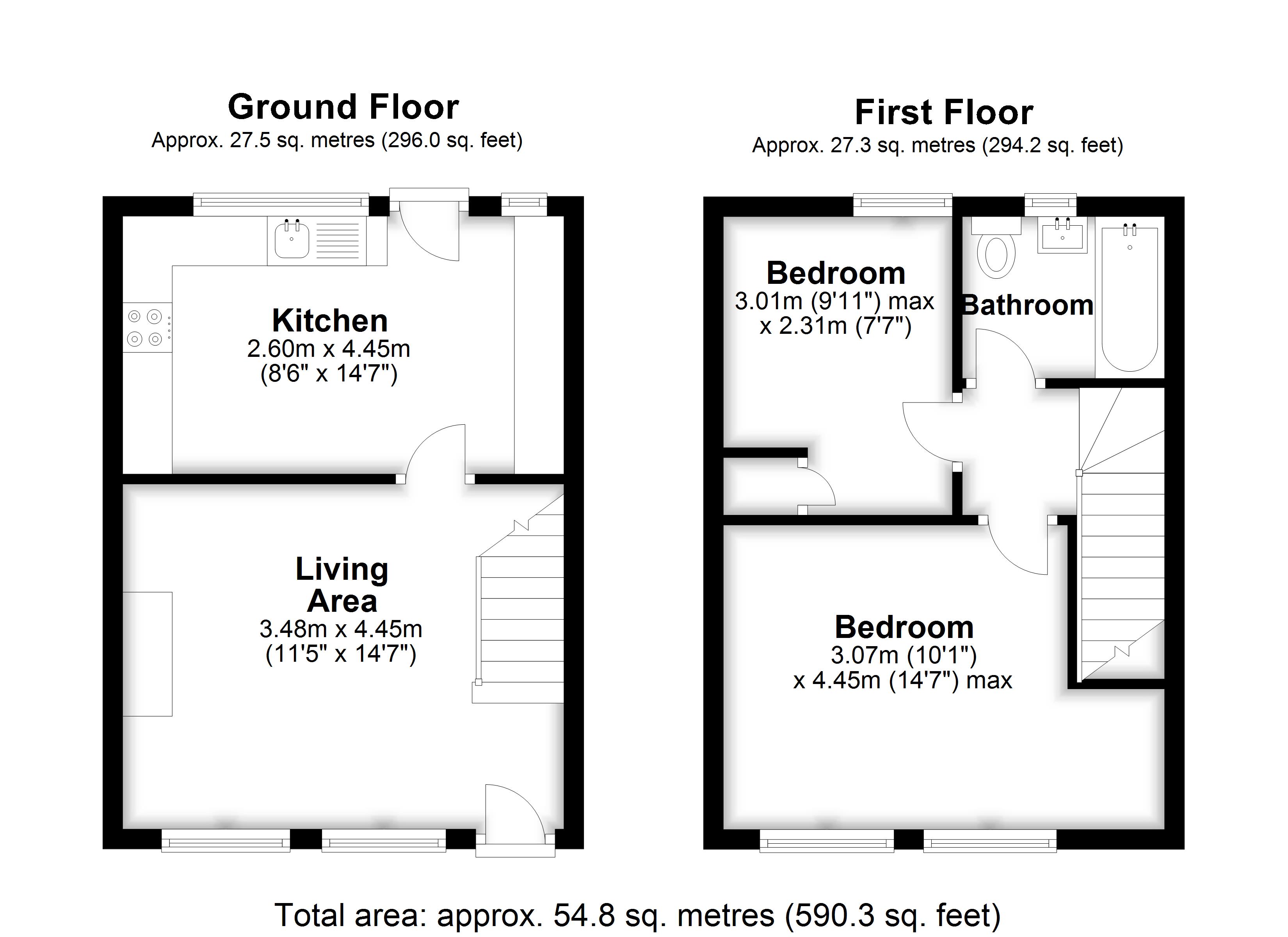 2 Bedrooms Terraced house for sale in Pinnocks Lane, Baldock SG7