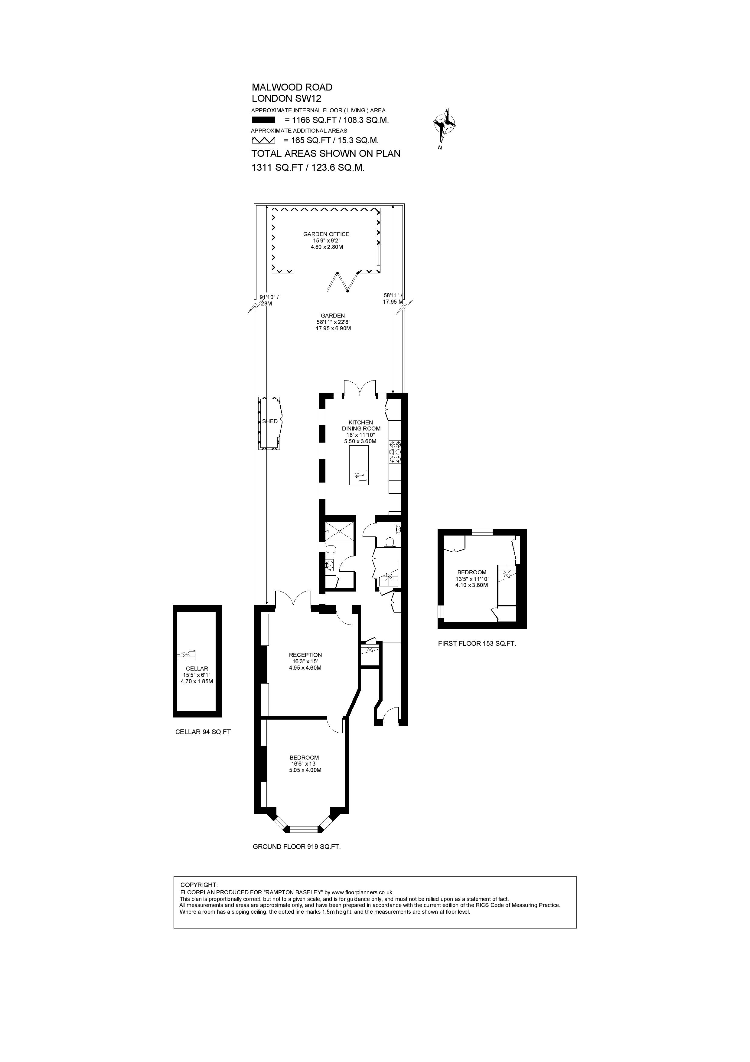 Flat 1, 21, Malwood Road, London floorplan