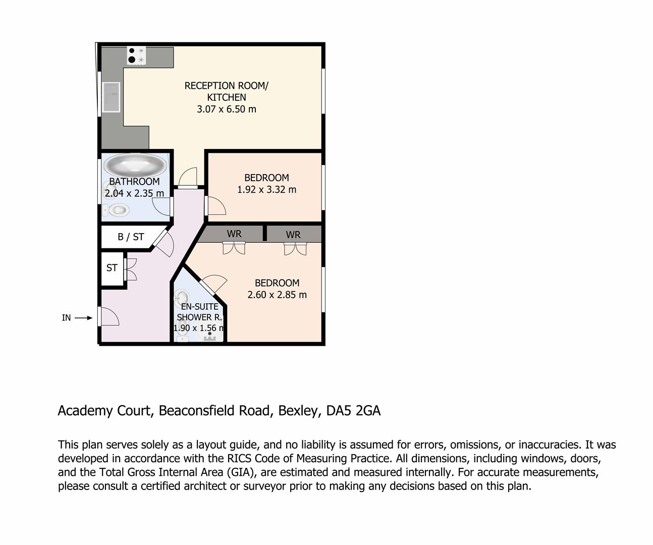 Flat 10, Academy Court, Bexley floorplan