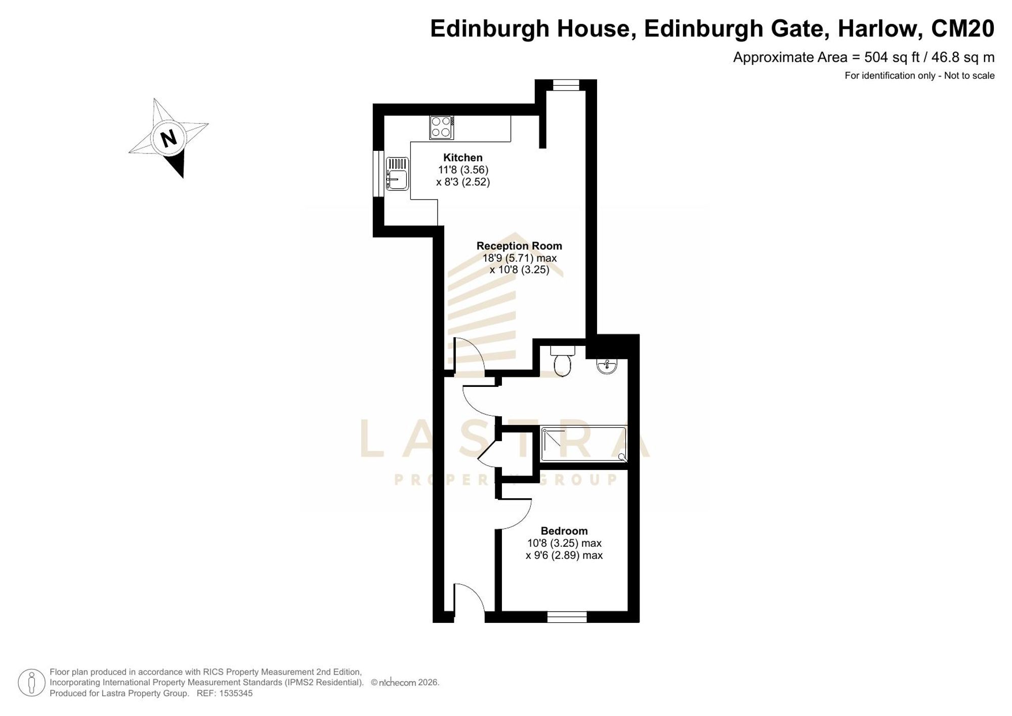 Flat 66, Edinburgh House Edinburgh Gate, Harlow floorplan