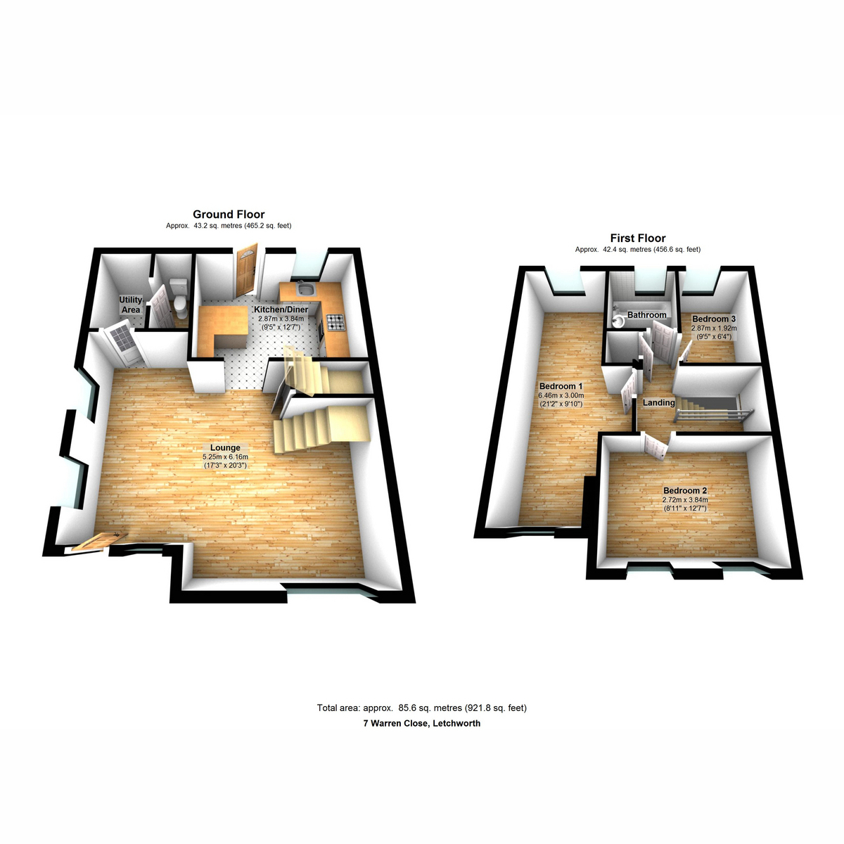 7, Warren Close, Warren Close, Letchworth Garden City floorplan
