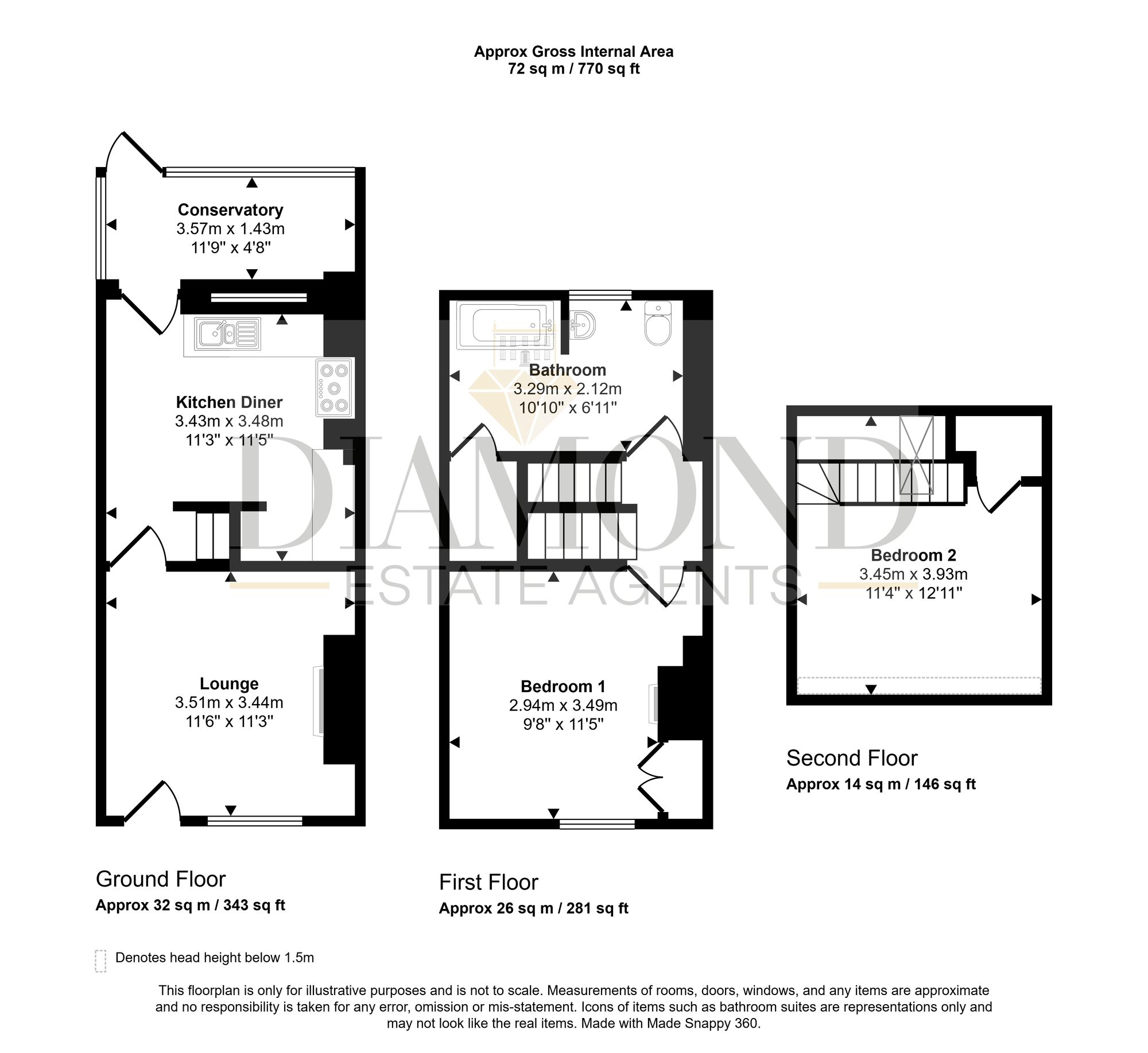 74 St. Andrew Street, Tiverton floorplan