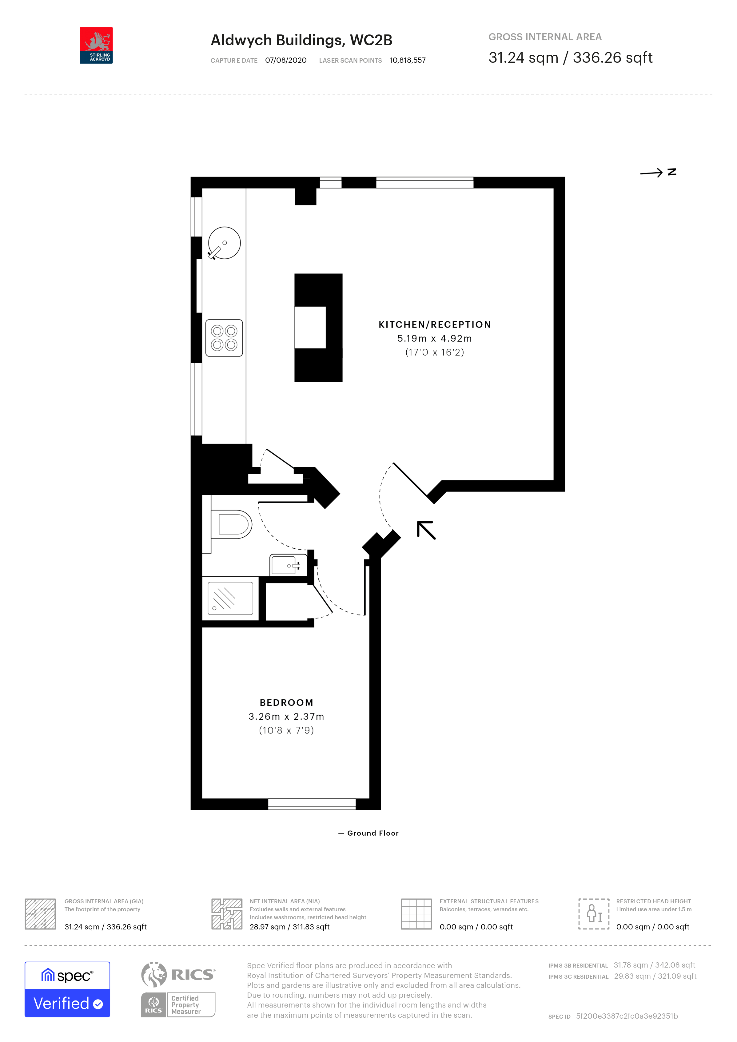 Flat 21, Aldwych Buildings,, Parker Mews, London floorplan