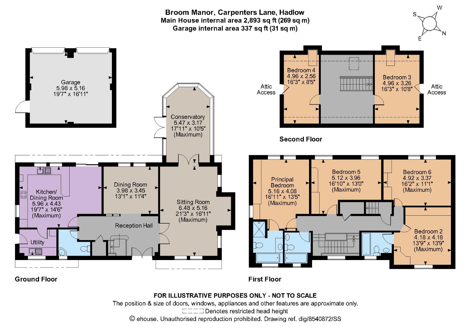Carpenters Lane, Hadlow, Tonbridge, Kent TN11, 6 bedroom detached house