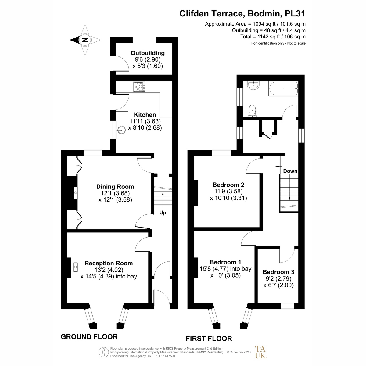 14, Clifden Terrace, Bodmin floorplan
