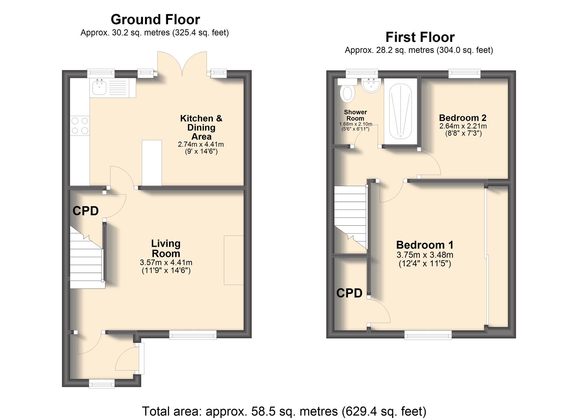 8 Heathfield Close, Chesterfield floorplan