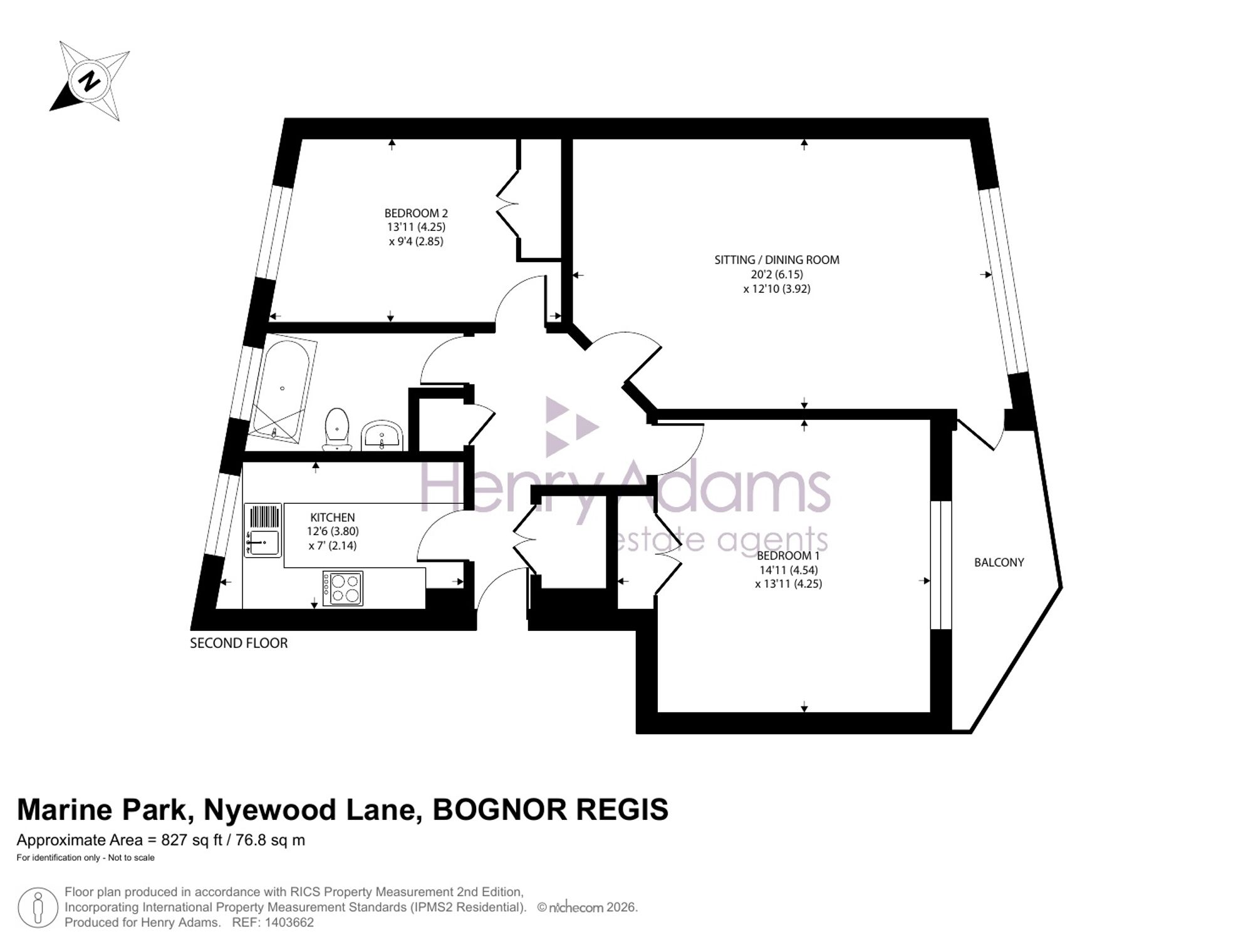 Flat 14, Marine Park Nyewood Lane, Bognor Regis floorplan