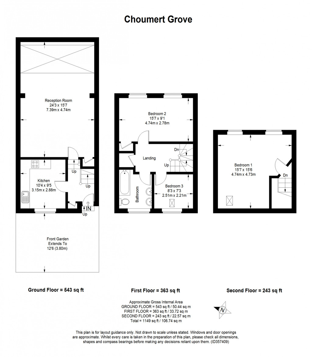 1A, Choumert Grove, Peckham Rye floorplan