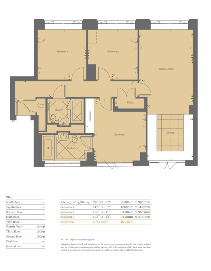9, Millbank, Westminster floorplan