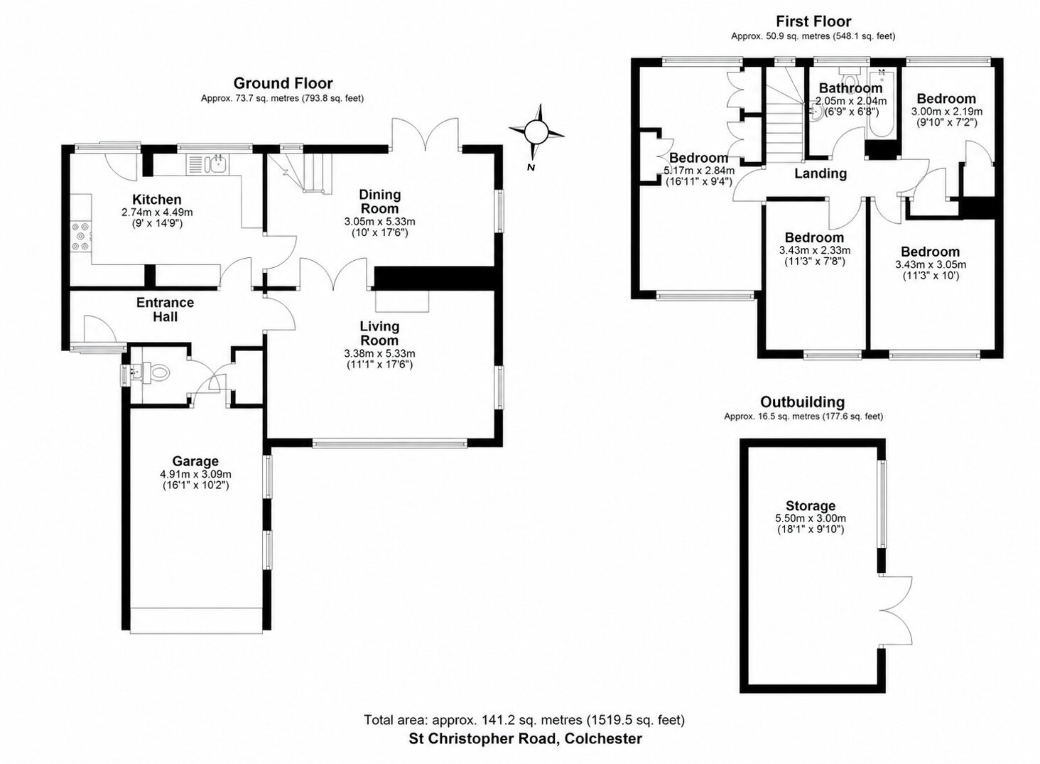 3, St. Christopher Road, Essex floorplan