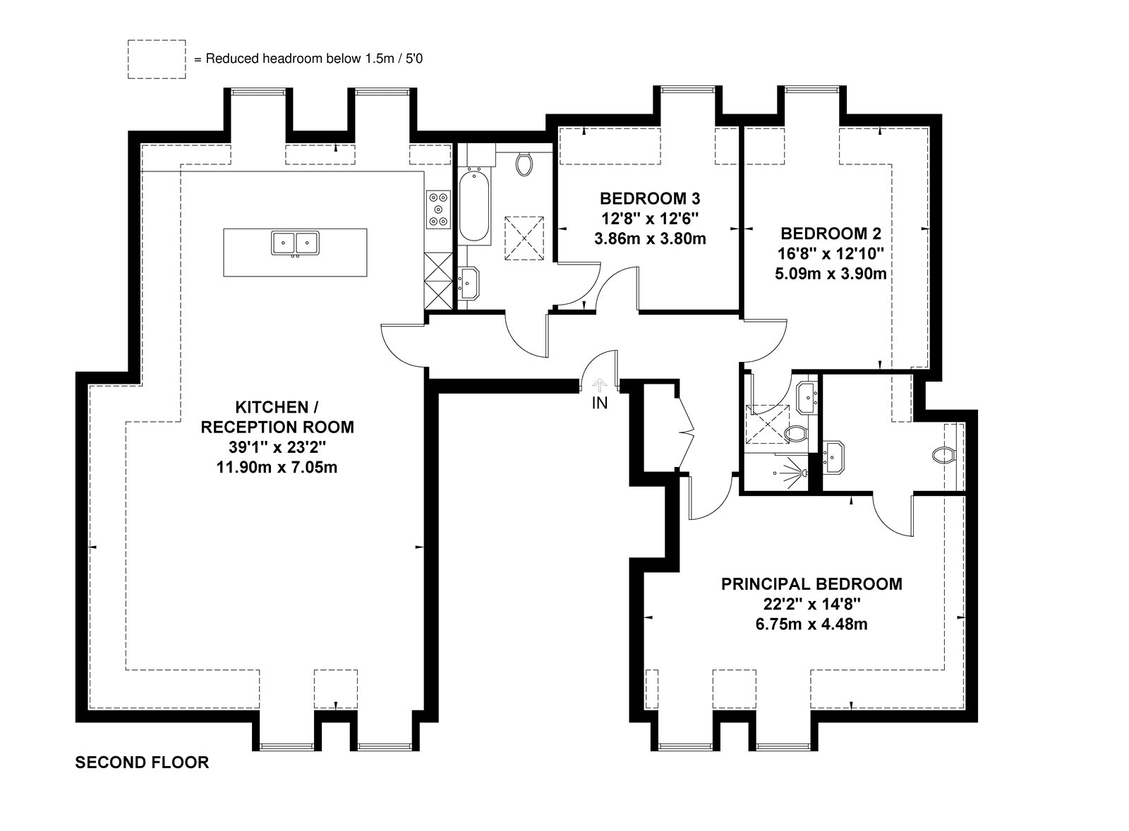 The Penthouse, Fairfield Lodge, 32, Green Lane, Surrey floorplan