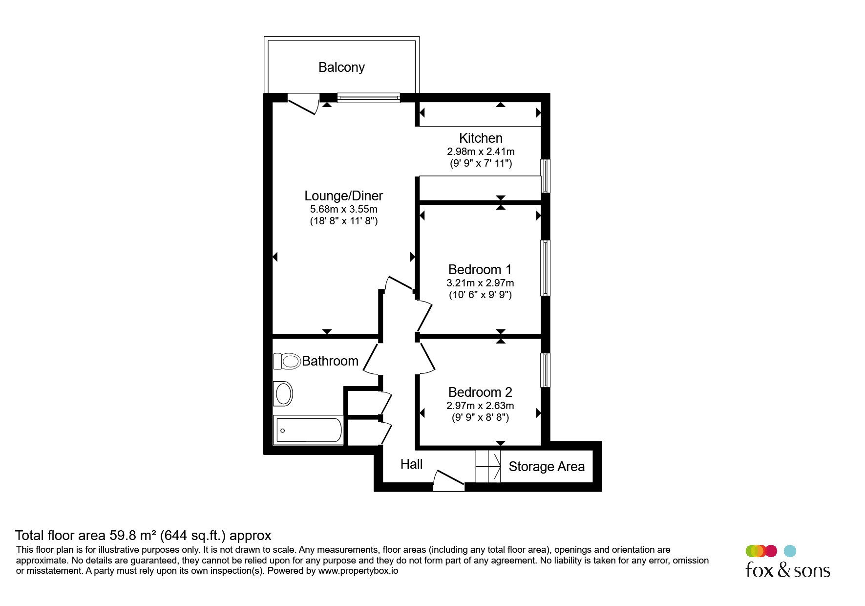 Flat 8, Willow Court, Cleveland Drive, Fareham floorplan
