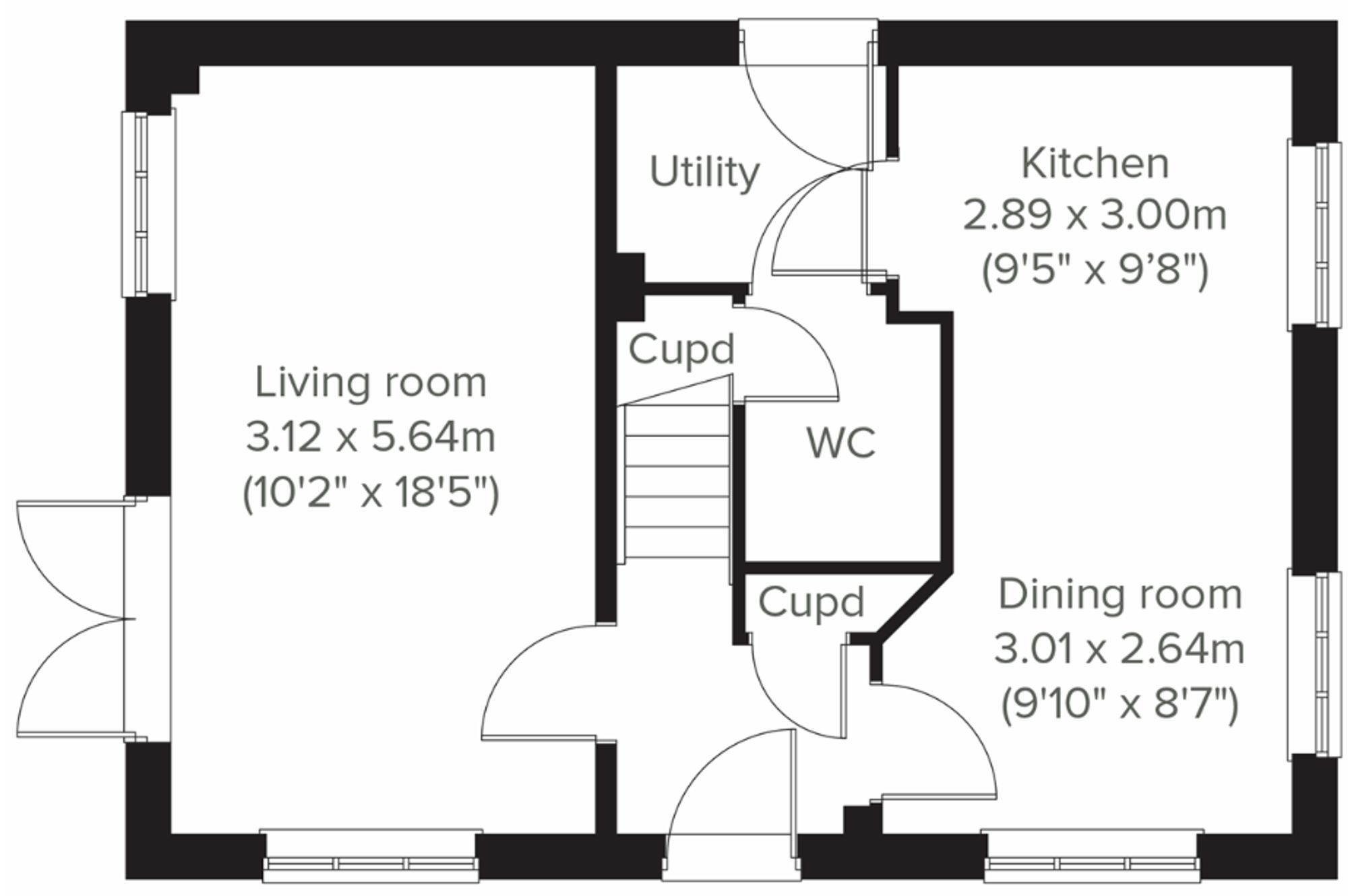 1 Alnwick Place, Stafford floorplan