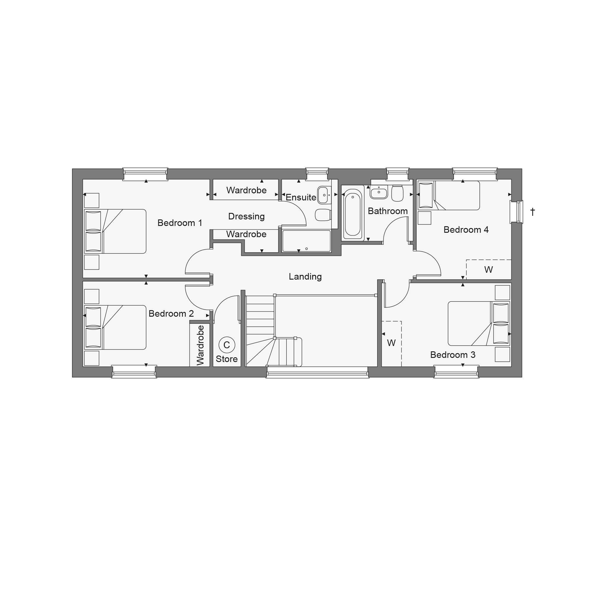 The Russetts (Beech), 28, The Beech - The Russetts, Hawkhurst floorplan