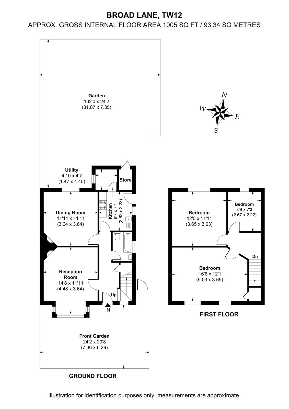 114, Broad Lane, Hampton floorplan