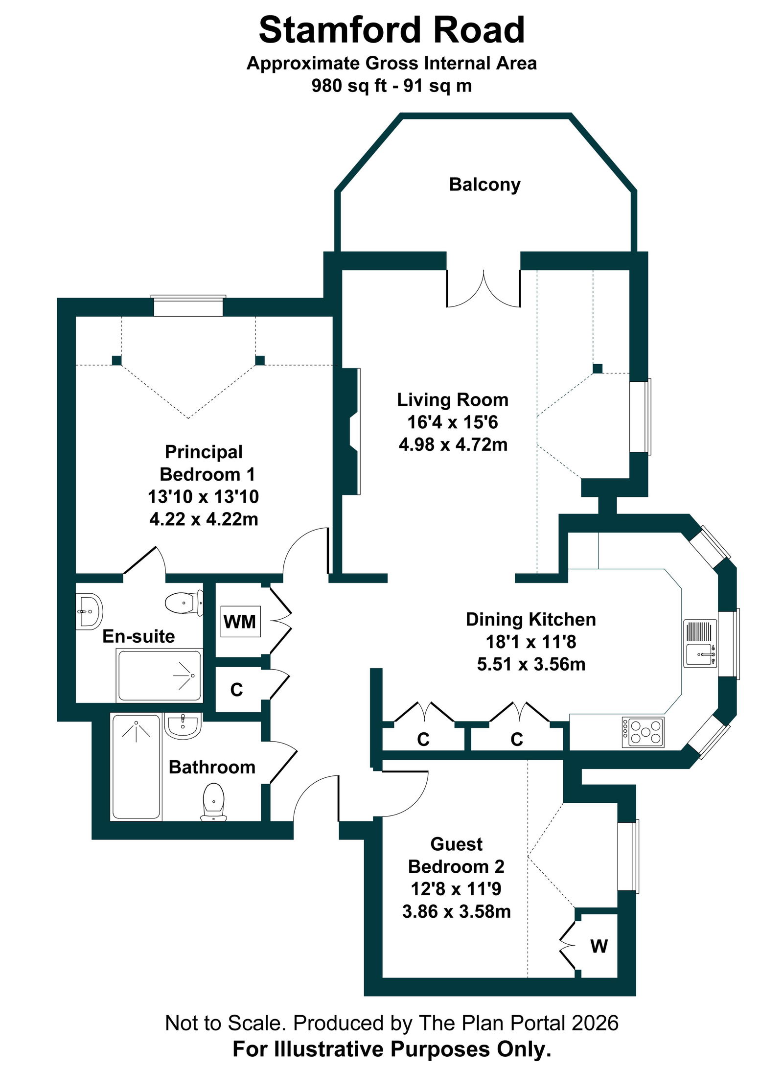 Flat 4, 52 Stamford Road, Altrincham floorplan