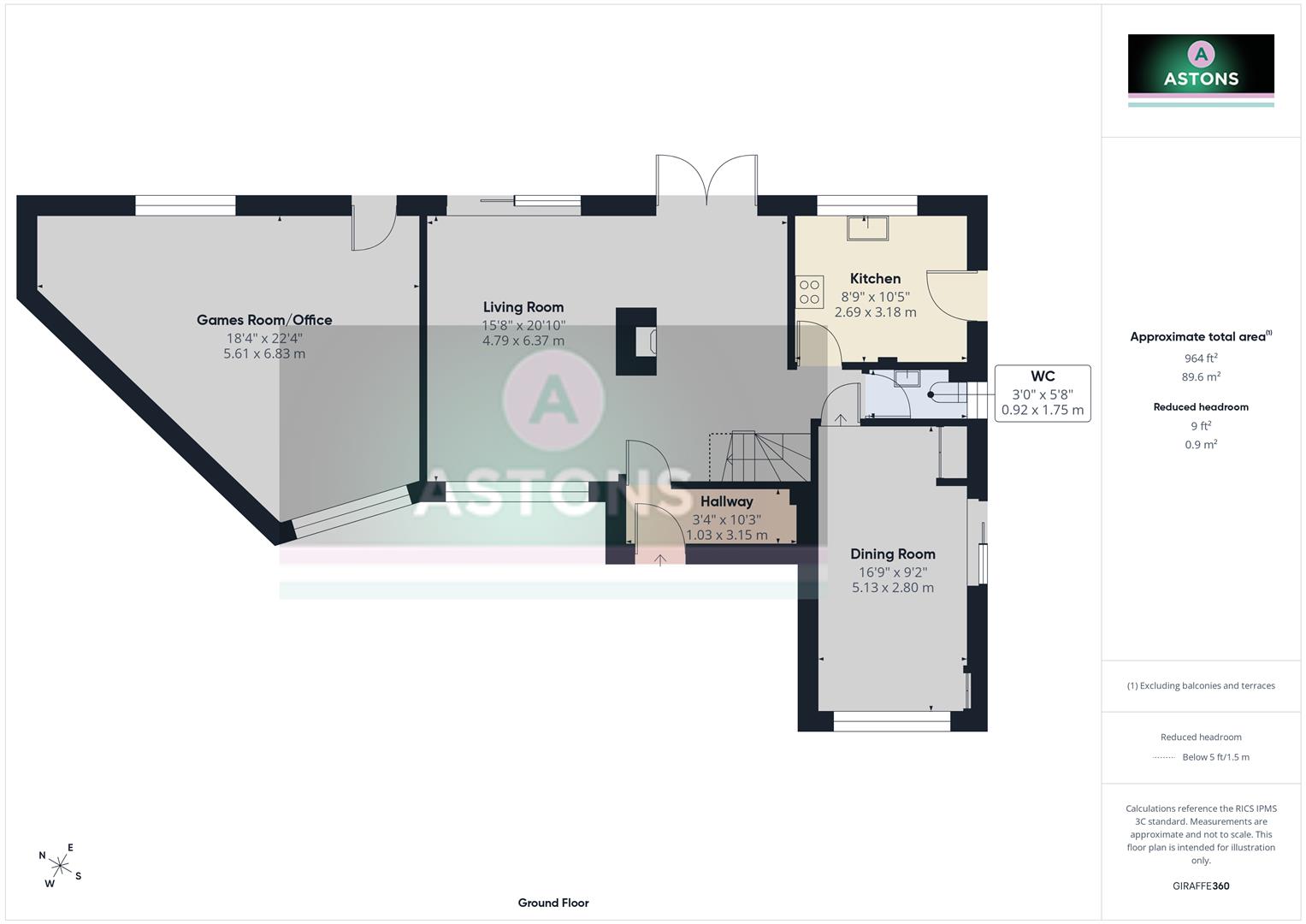 23, Harewood Close, Crawley floorplan
