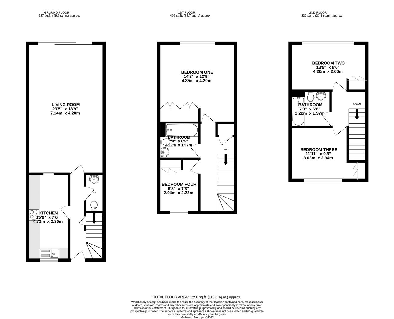 41, Cardinal Close, Reading floorplan