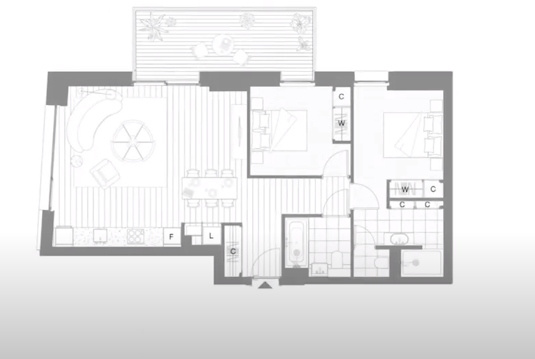 Viaduct Gardens, London floorplan