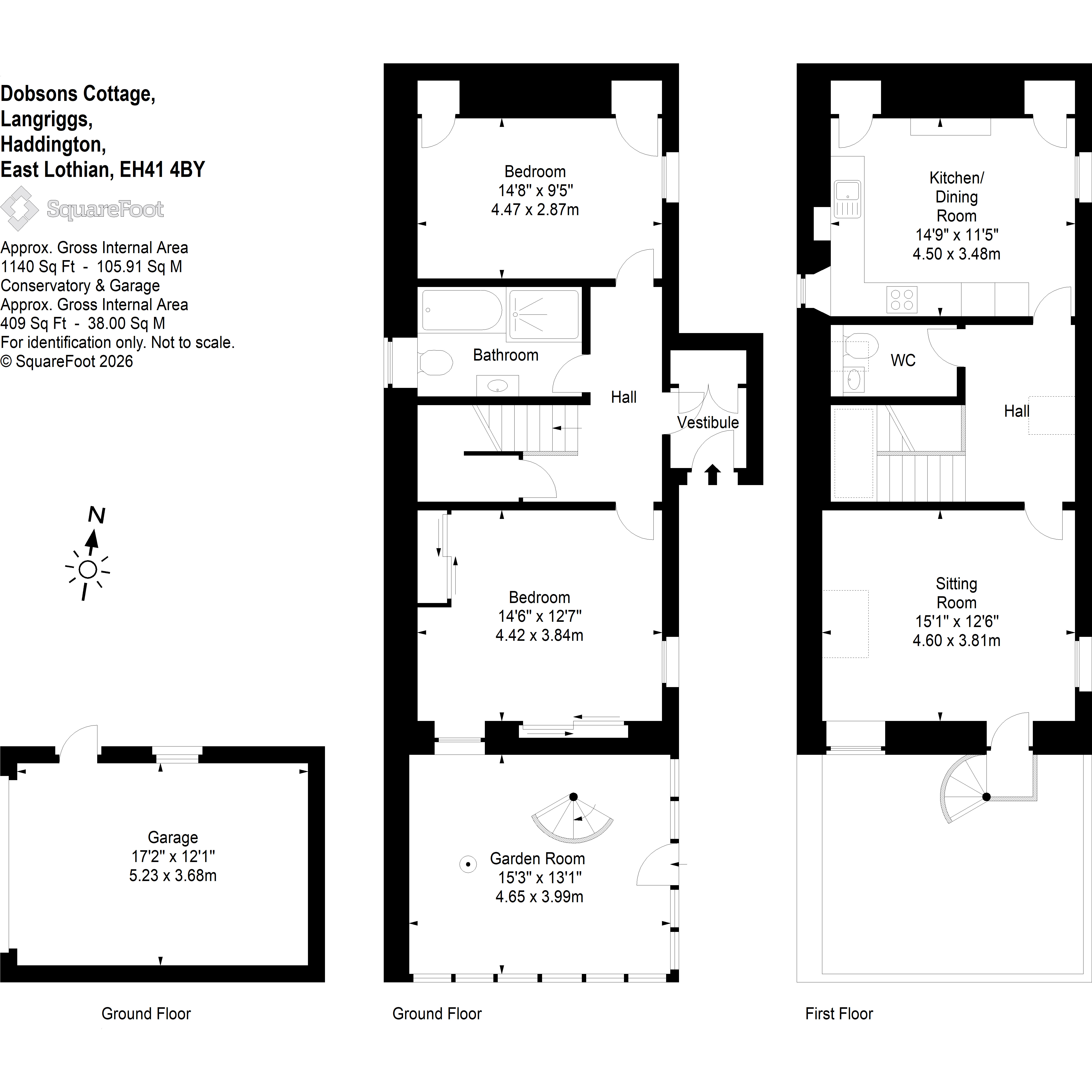 Dobson's Cottage, Langriggs, Haddington floorplan