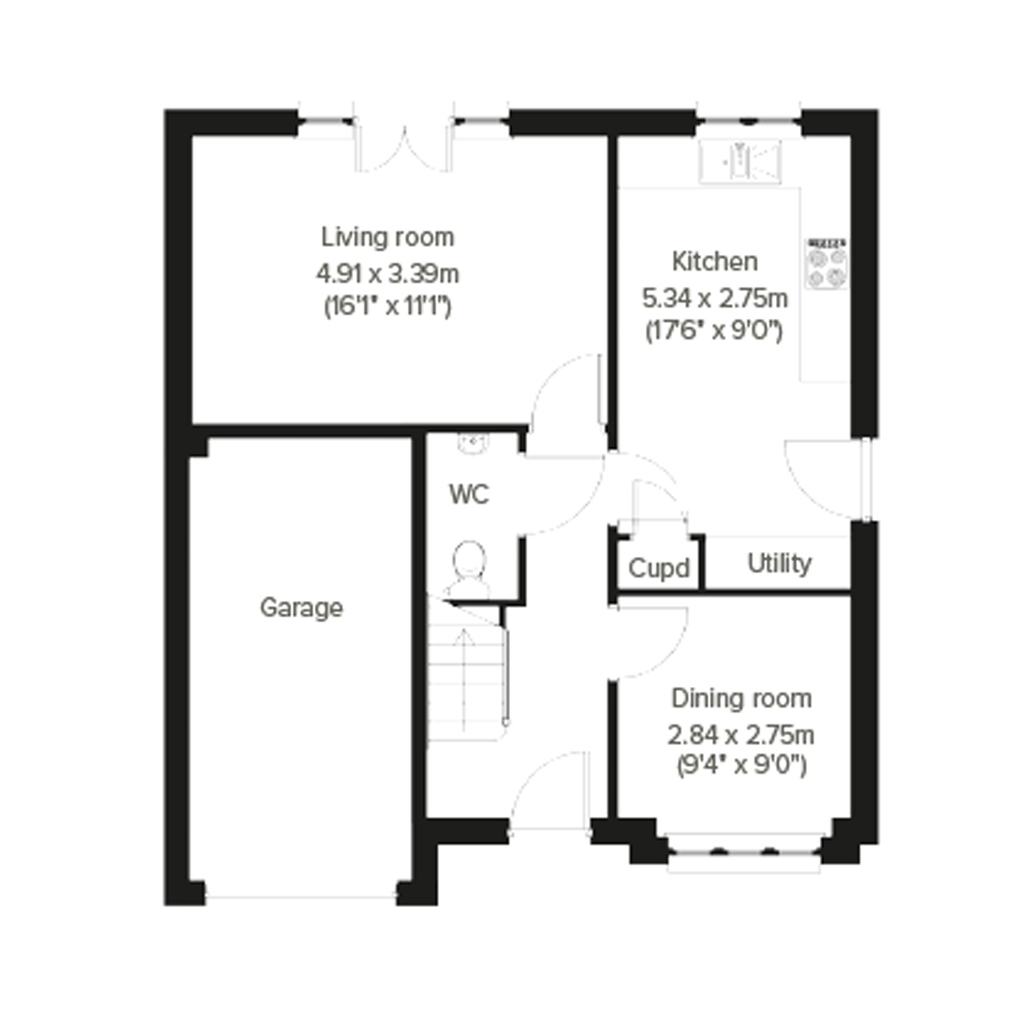 New home, 4 bed detached house for sale in "The Balerno" at Naughton