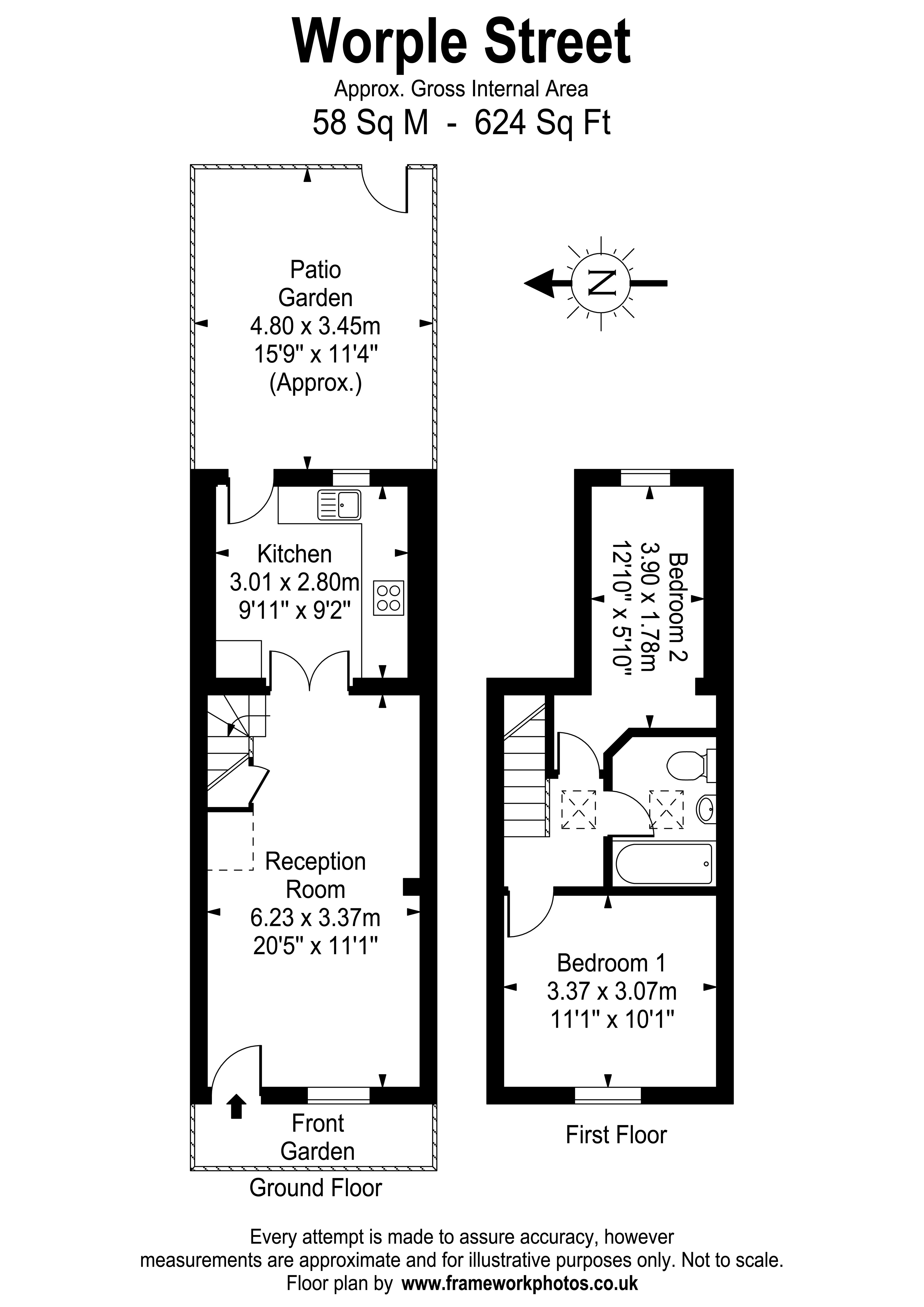 27, Worple Street, Mortlake floorplan