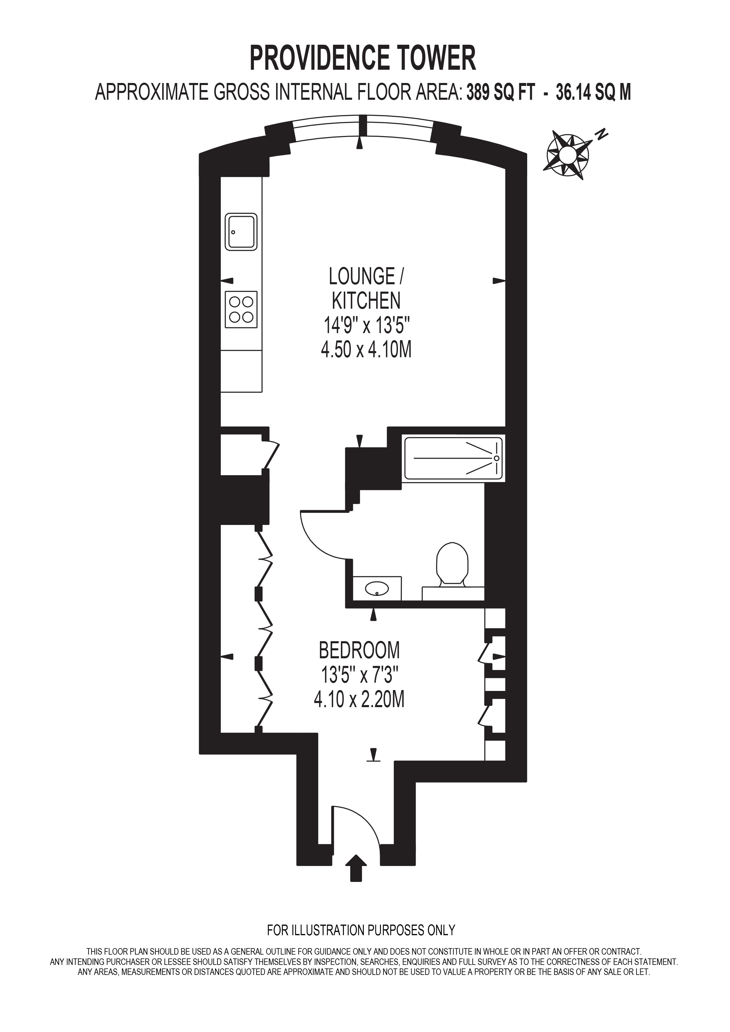 Apartment 1801 Charrington Tower 11, Biscayne Avenue, London floorplan