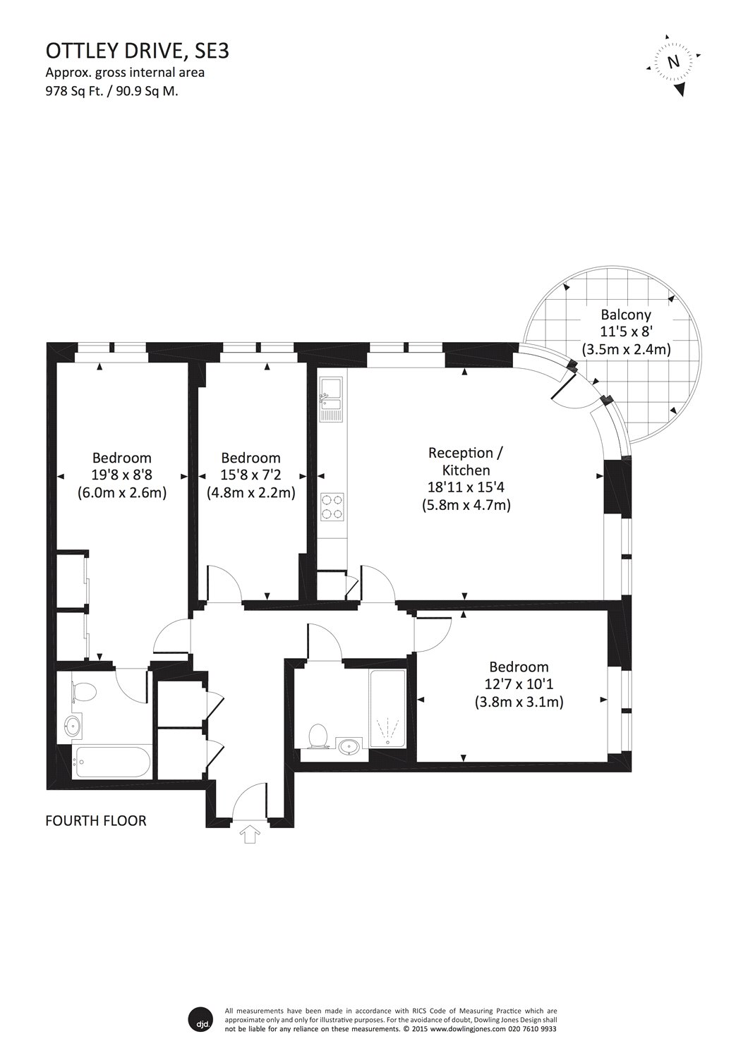 3 Bedrooms Flat to rent in Grayston House, 21 Astell Road, Kidbrooke, London SE3