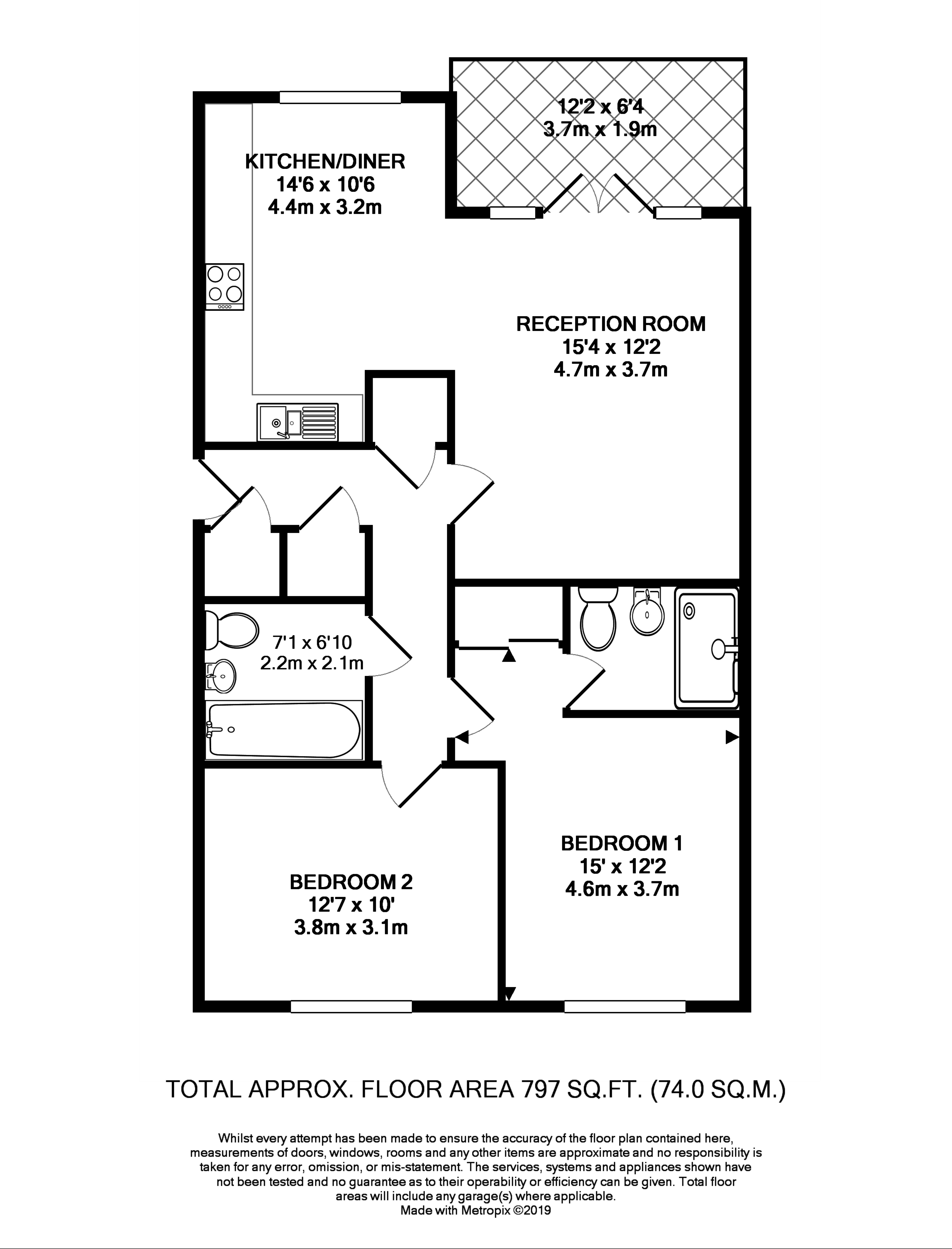 2 Bedrooms Flat to rent in 14-16 Stratford Road, Watford WD17