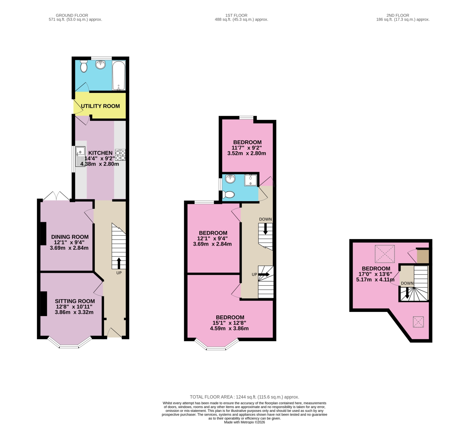 208, County Road, Swindon floorplan