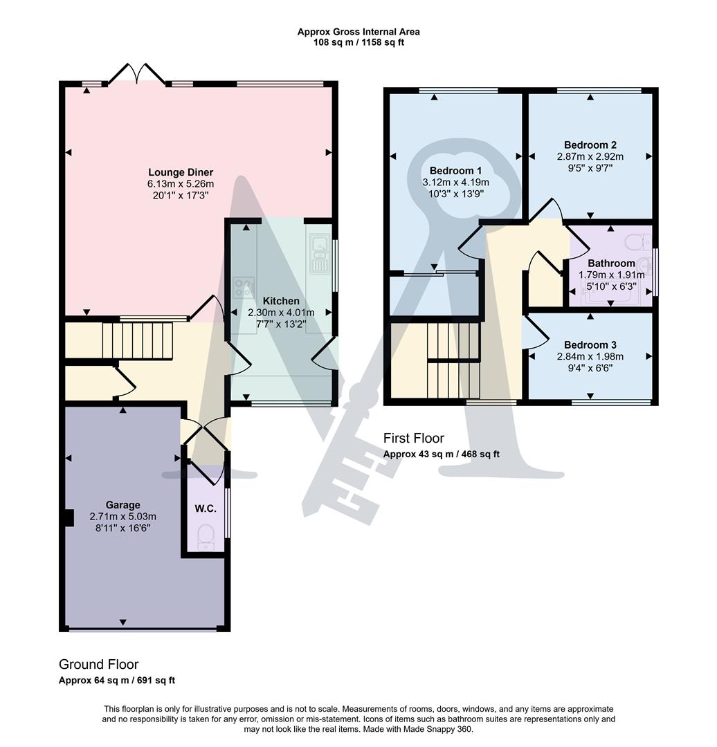 162, Greenhill Road, Coalville floorplan