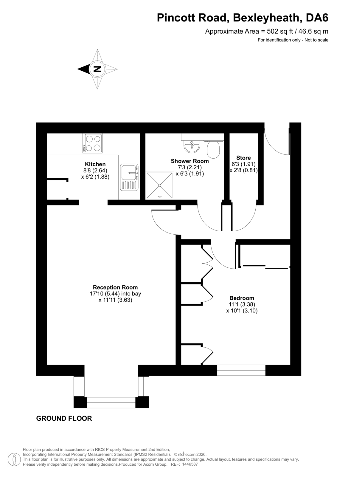 Flat 5, Kingsley Court, 21, Pincott Road, Bexleyheath floorplan