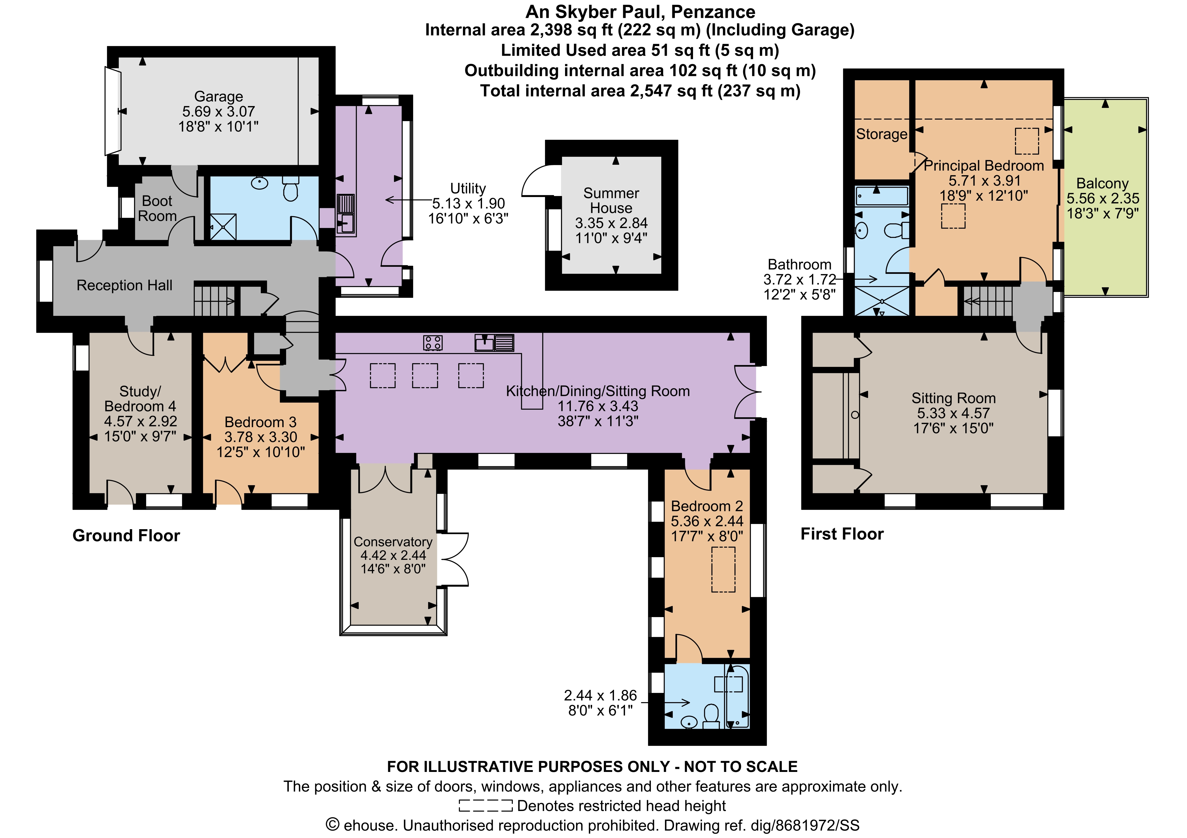 An Skyber,, Paul, Cornwall floorplan