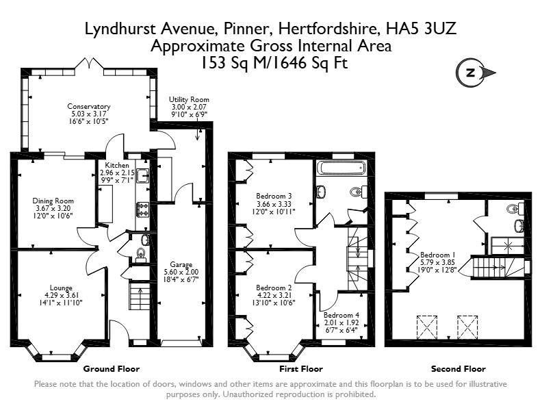17, Lyndhurst Avenue, Pinner floorplan