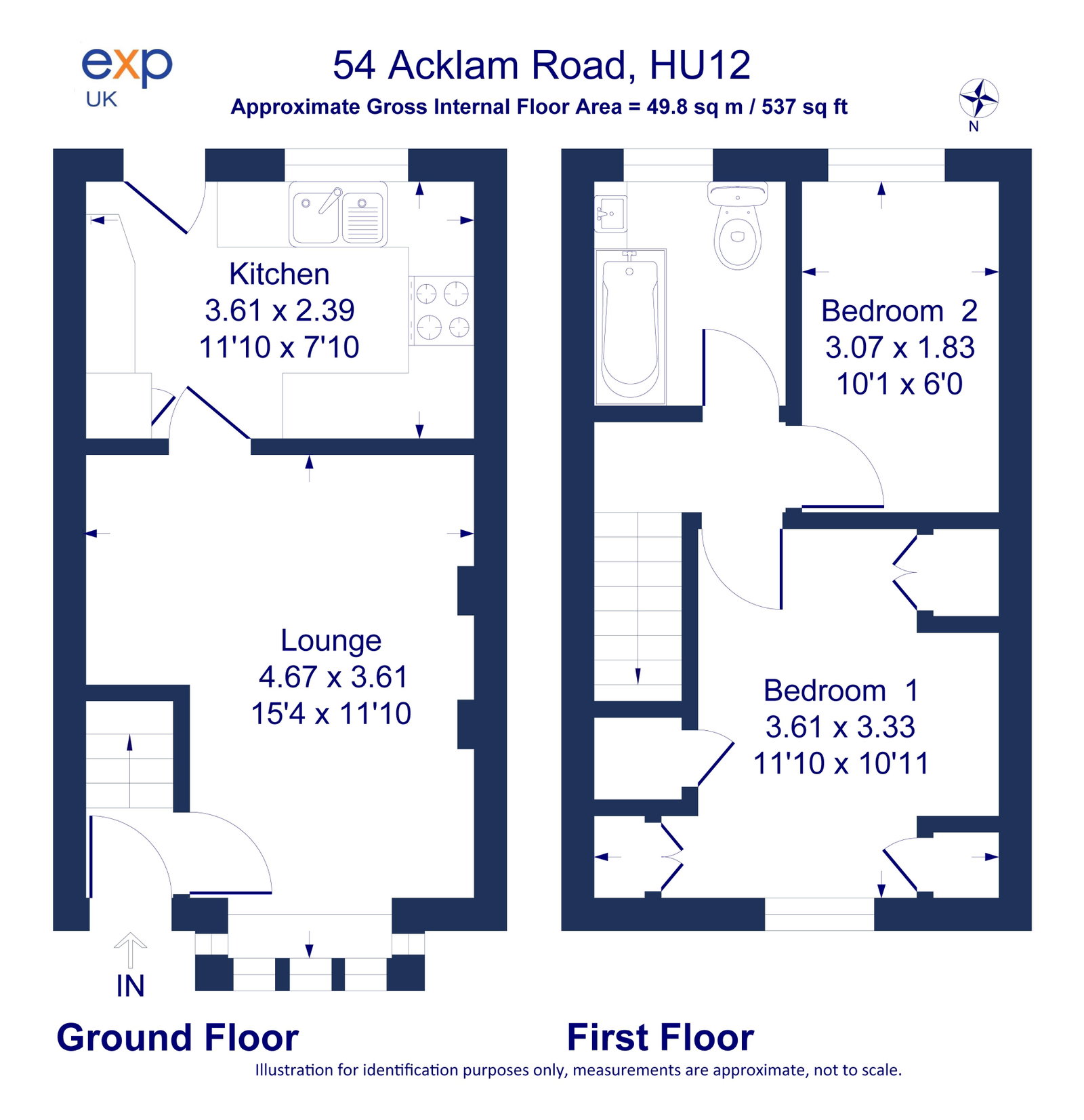 54, Acklam Road, Hull floorplan