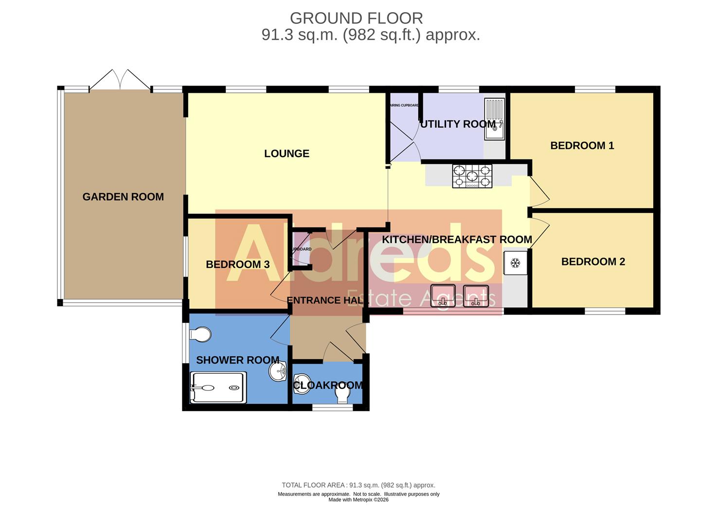 6, Filby Close, Great Yarmouth floorplan