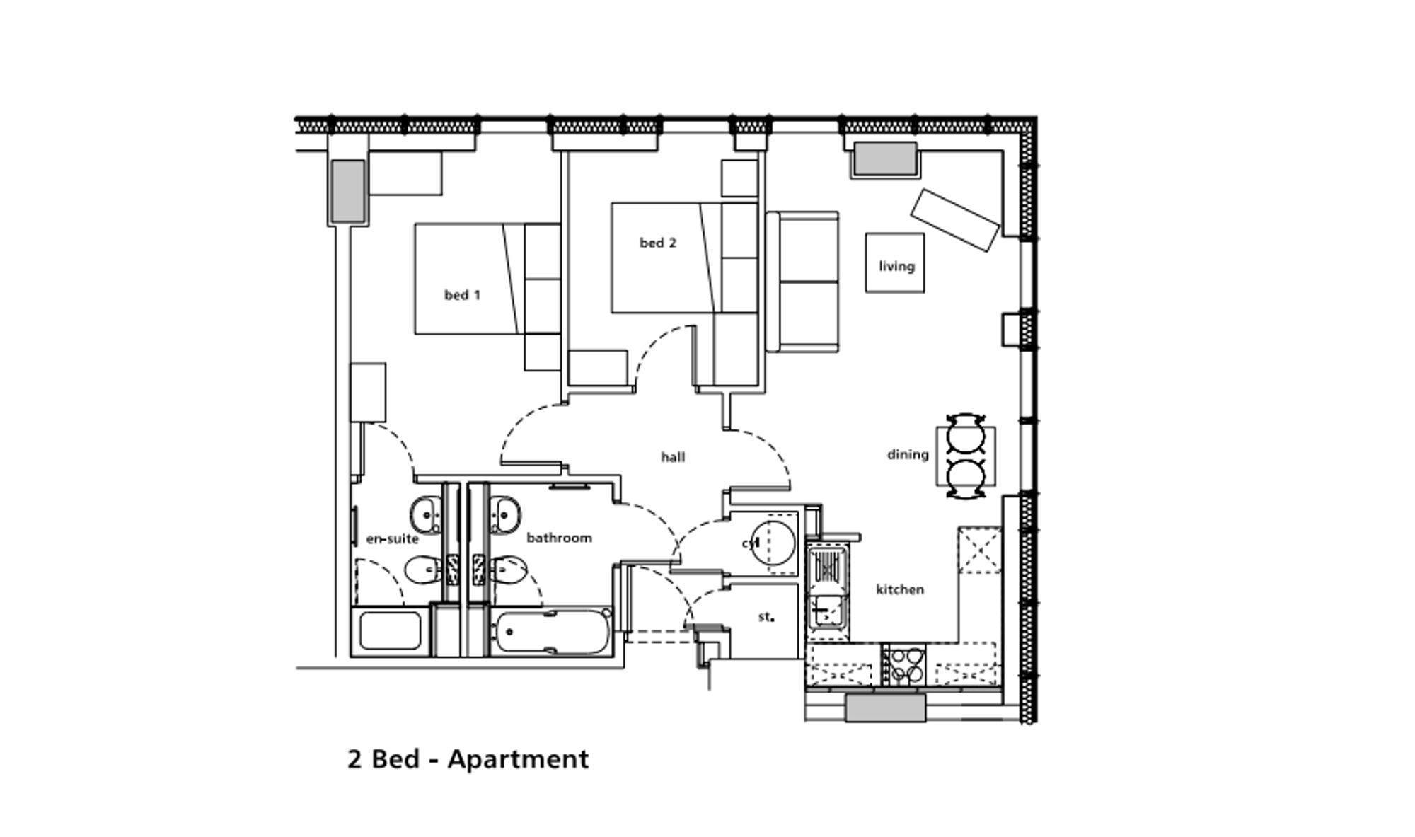 2211B Media City, Michigan Point Tower B, Salford floorplan